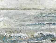 Sea Clearly by Maureen Naughton, Framed Encaustic on Board Abstract Painting