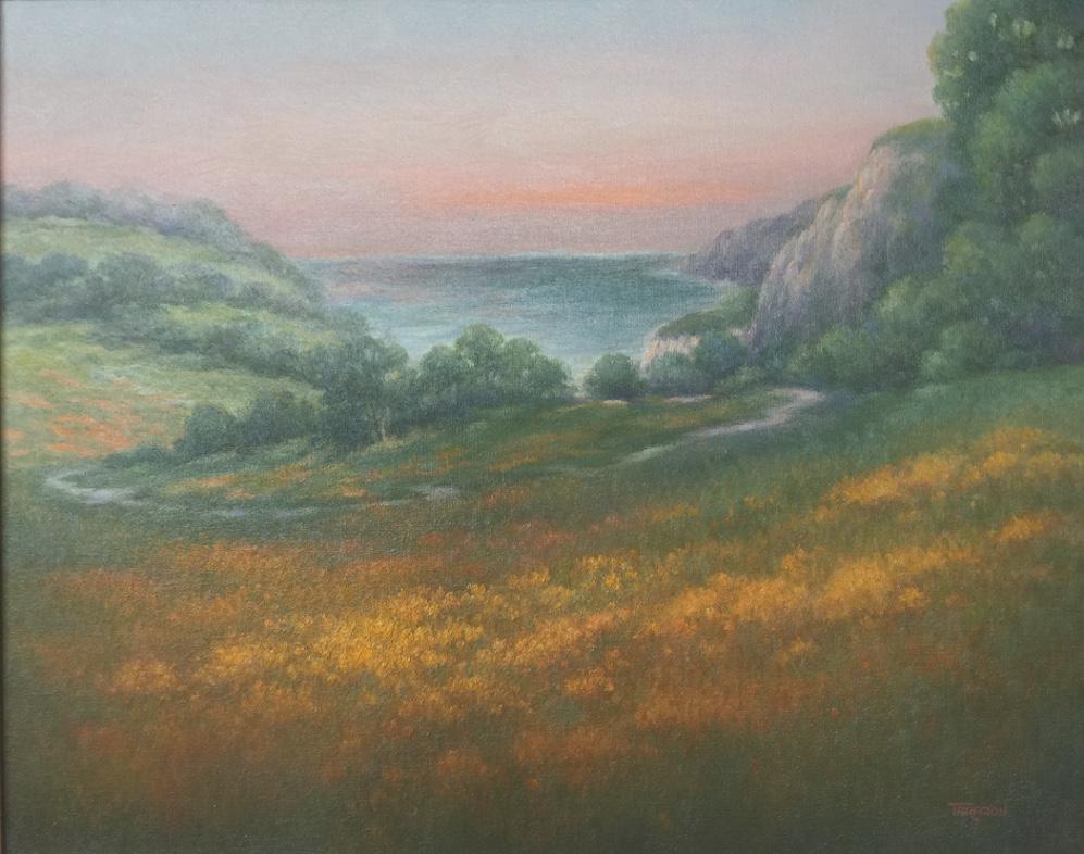 Maureen Tarazon Landscape Painting - "THE GOLDEN HOUR"