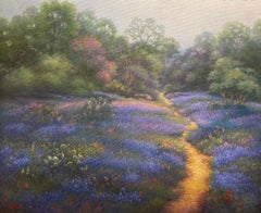 "UNDER A MORNING SKY"  Bluebonnet Painting TEXAS HILL COUNTRY