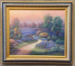 "UNDER AN EVENING SKY"  Bluebonnet Painting TEXAS HILL COUNTRY