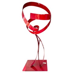 Maureen Voorheis Red Steel Sculpture