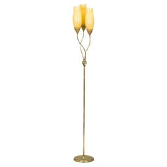 Seltene Mauri Almari '62046' Stehlampe aus Messing für Idman, Finnland, 1950er Jahre