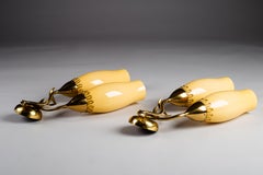 Mauri Almari, coppia di appliques in ottone della metà del secolo scorso per Idman Oy