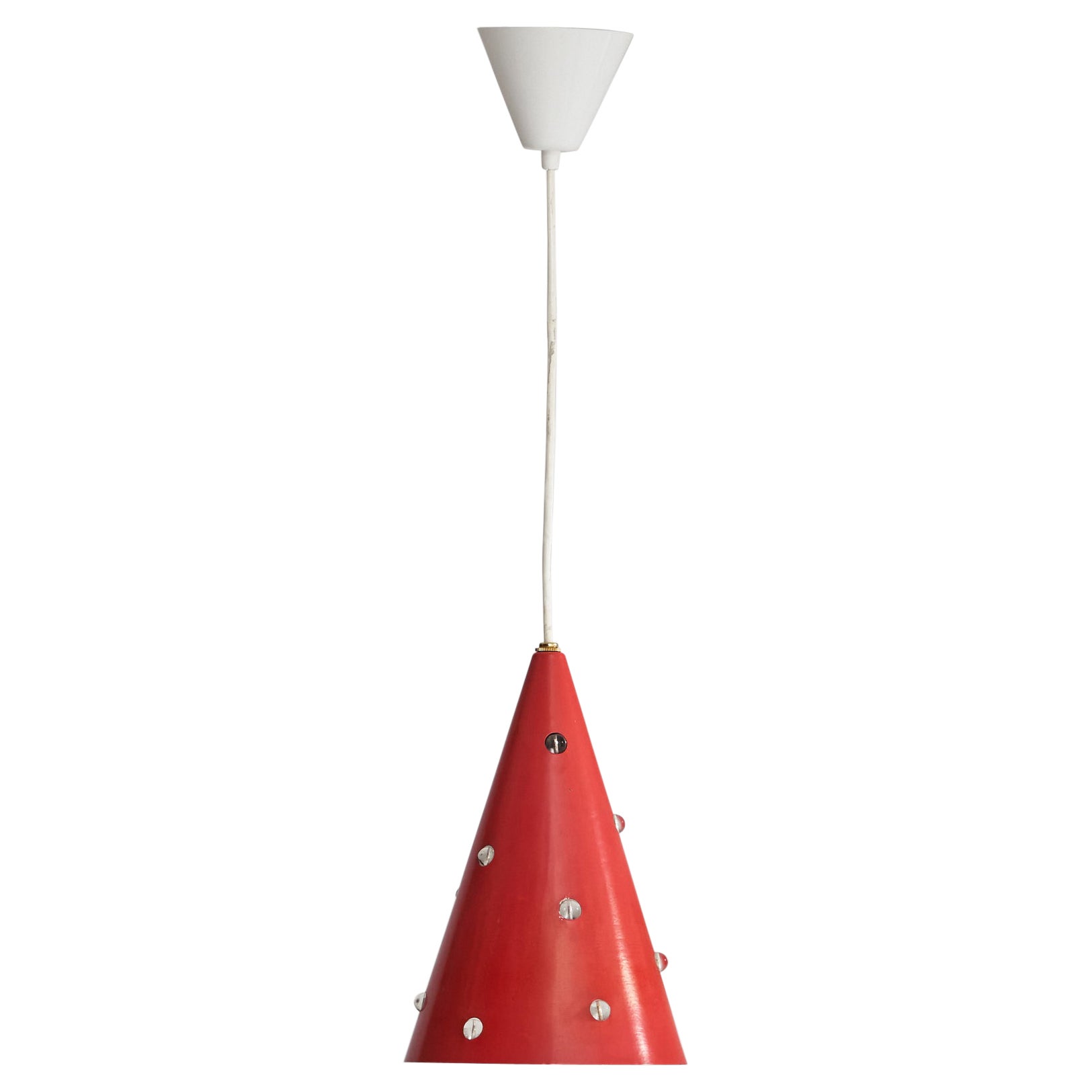 Mauri Almari, Lámpara colgante, Metal, Vidrio, Finlandia, 1960s