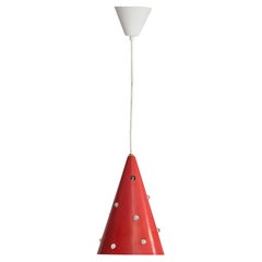 Mauri Almari, lampe à suspension, métal, verre, Finlande, années 1960