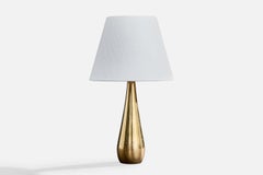 Mauri Almari, Table Lamp, Brass, Finland, 1950s