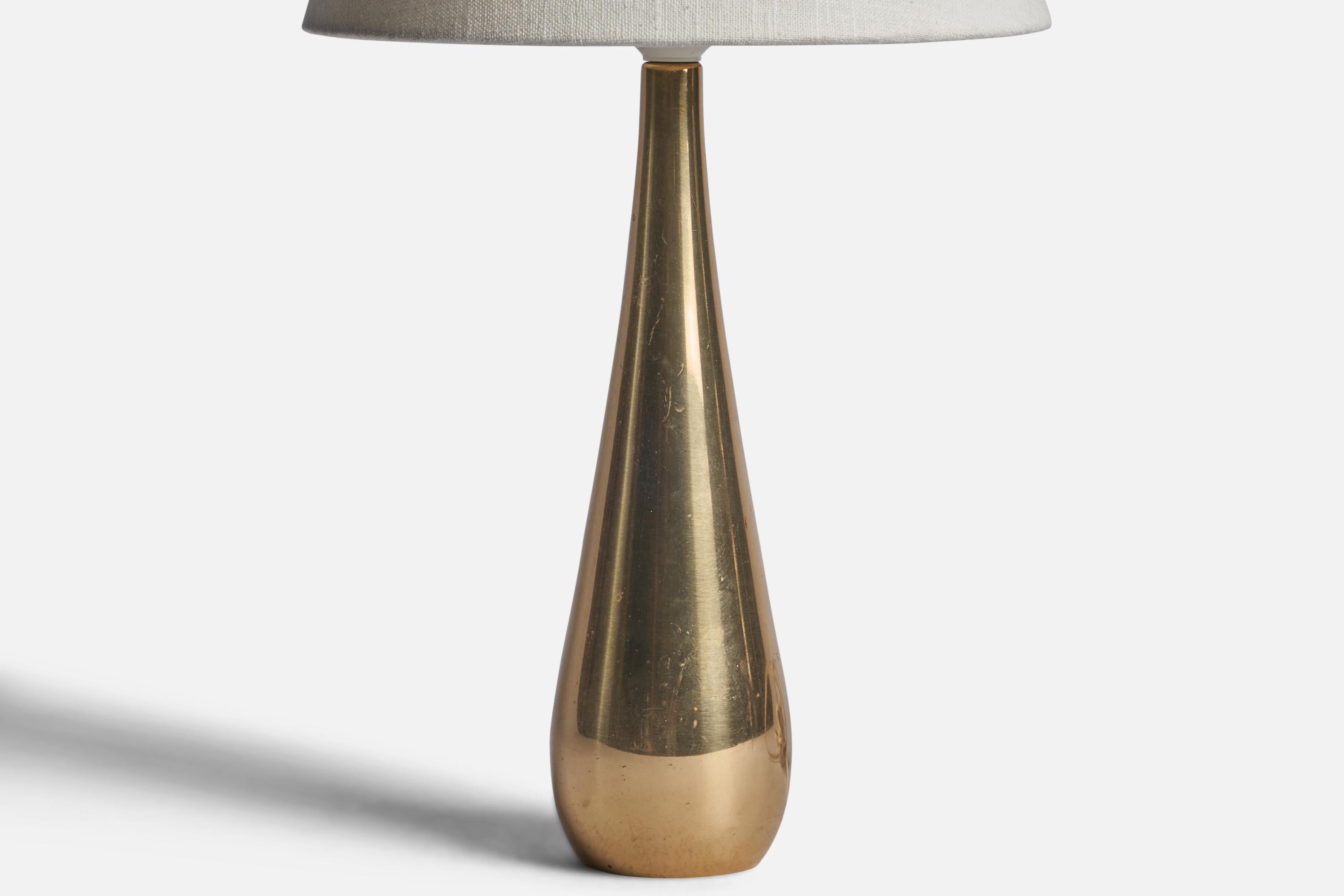 Finnish Mauri Almari Table Lamp, Brass, Finland, 1950s For Sale