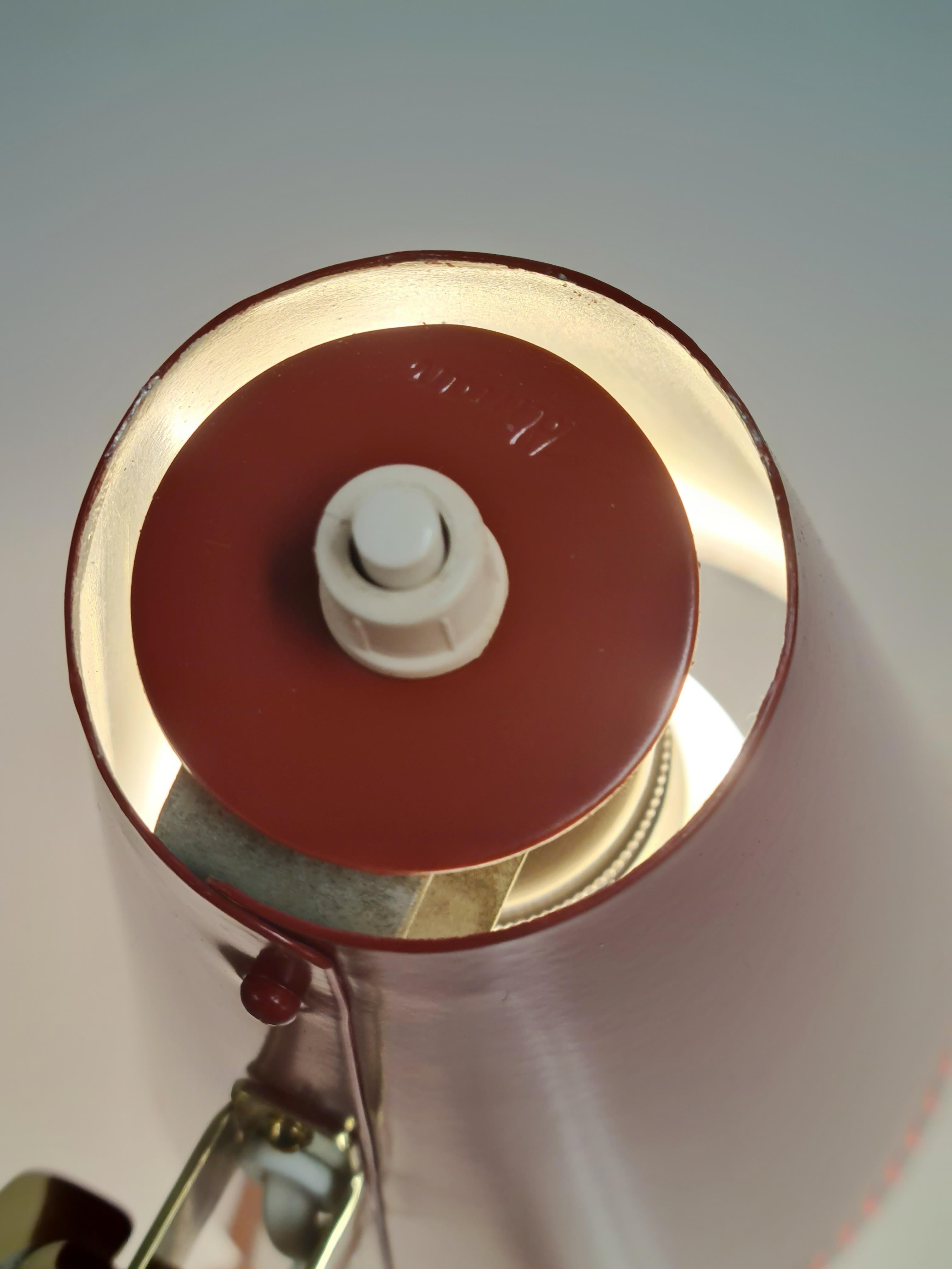 Metal Mauri Almari Table Lamp Model K11-15 in Red, Idman For Sale