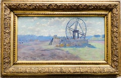 French 19th century impressionist painting - La Provence - Lavender Landscape