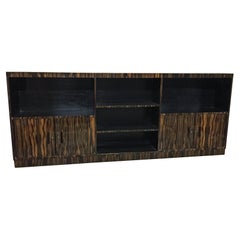 Maurice Alet, Art déco-Bücherregal  in Ebenholz Makassar