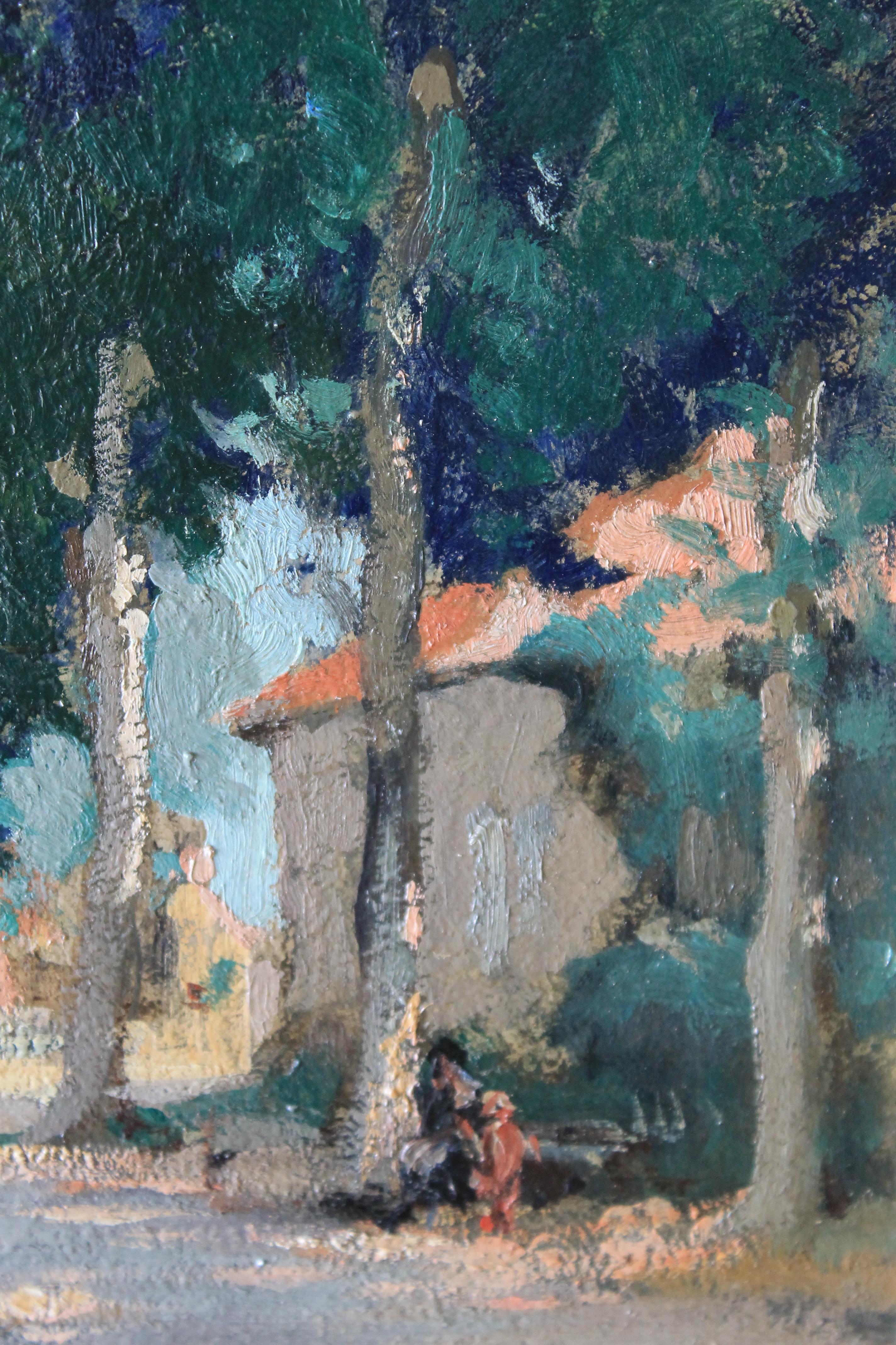 Pintura al óleo Vintage Paisaje impresionista Maurice Alfred Decamps (1892-1953) 6