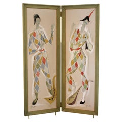 Maurice Alvo Painted screen from Galerie Jean Royere