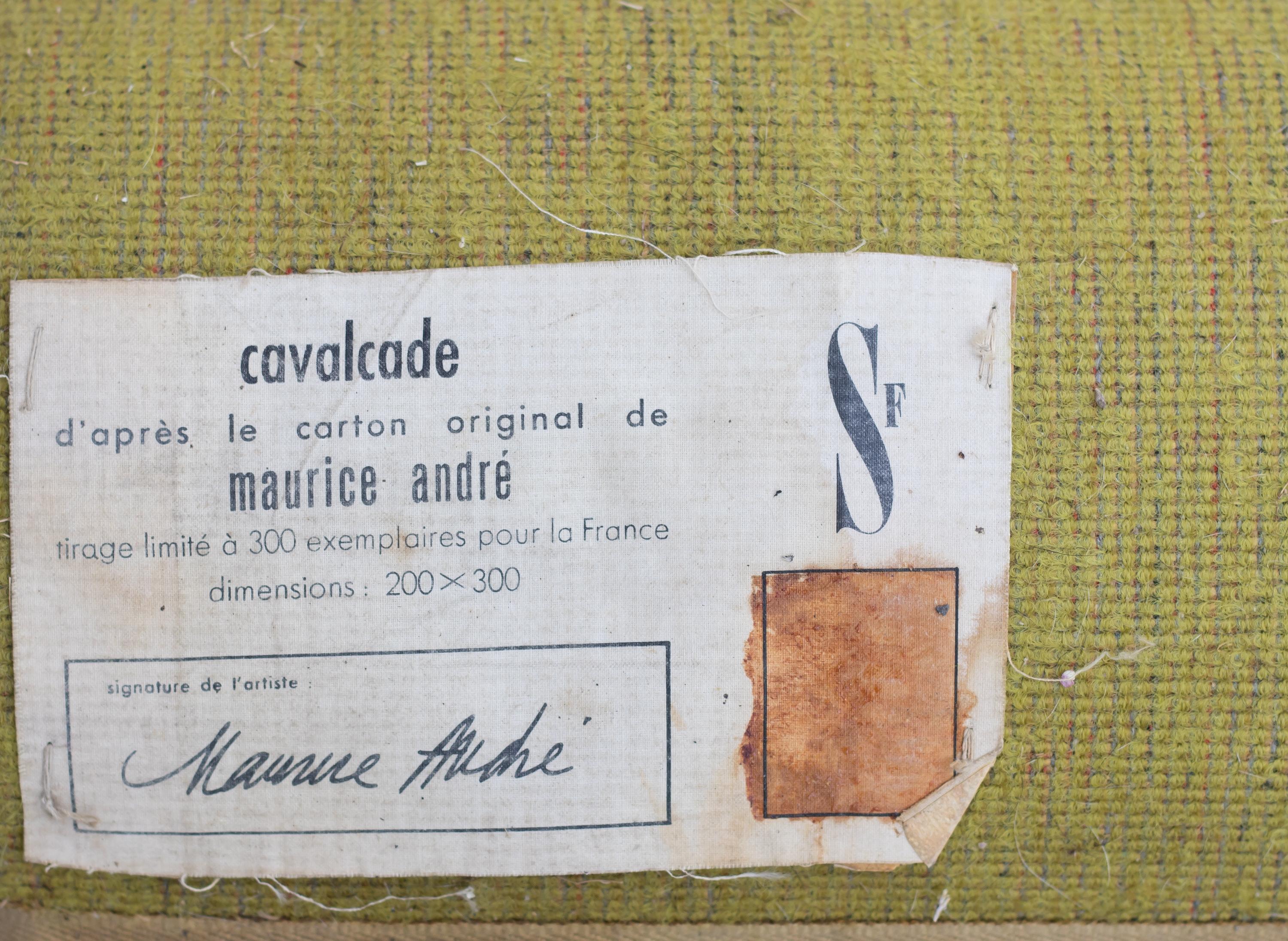 French Maurice André 'Cavalcade' Rug, 1960 For Sale