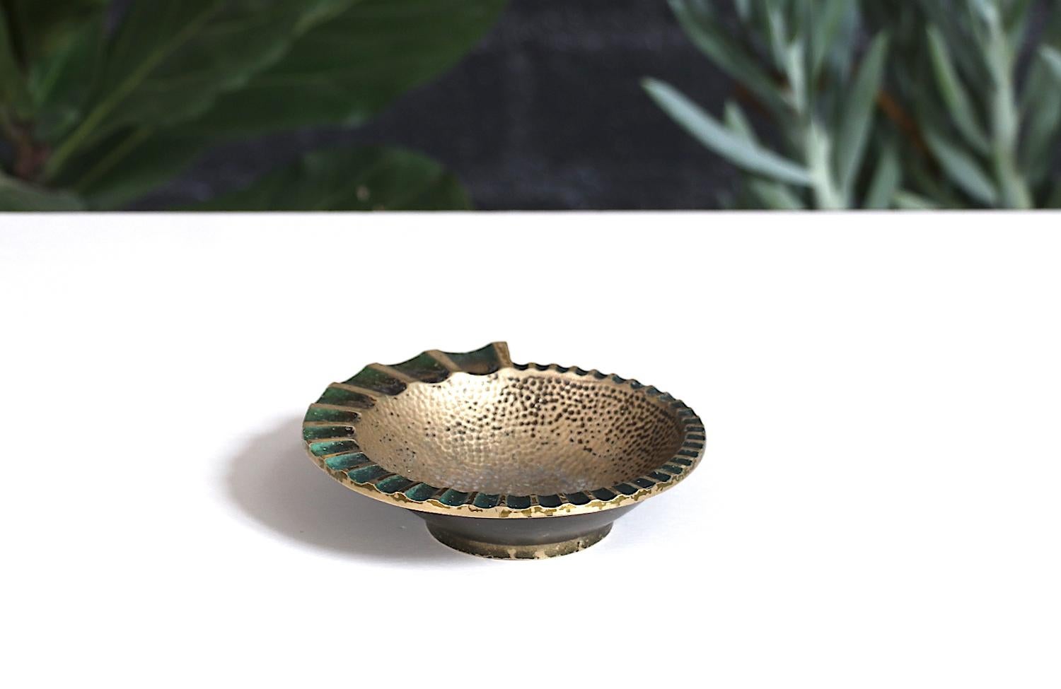 Israeli Maurice Ascalon Bronze Shell Ashtray for Pal-Bell