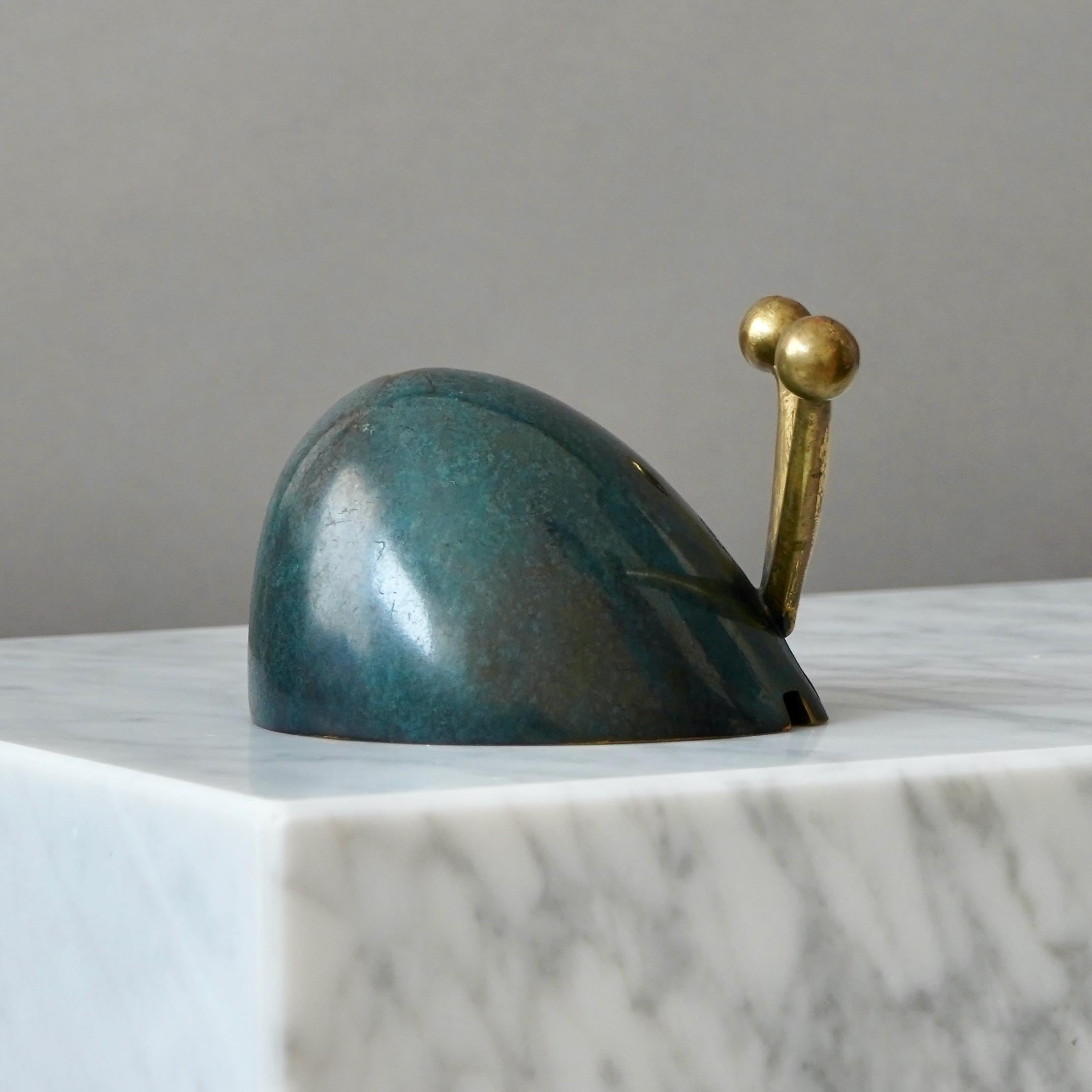 Maurice Ascalon Solid Bronze Bowl / Snail Sculpture for Pal-Bell, 1950s 3