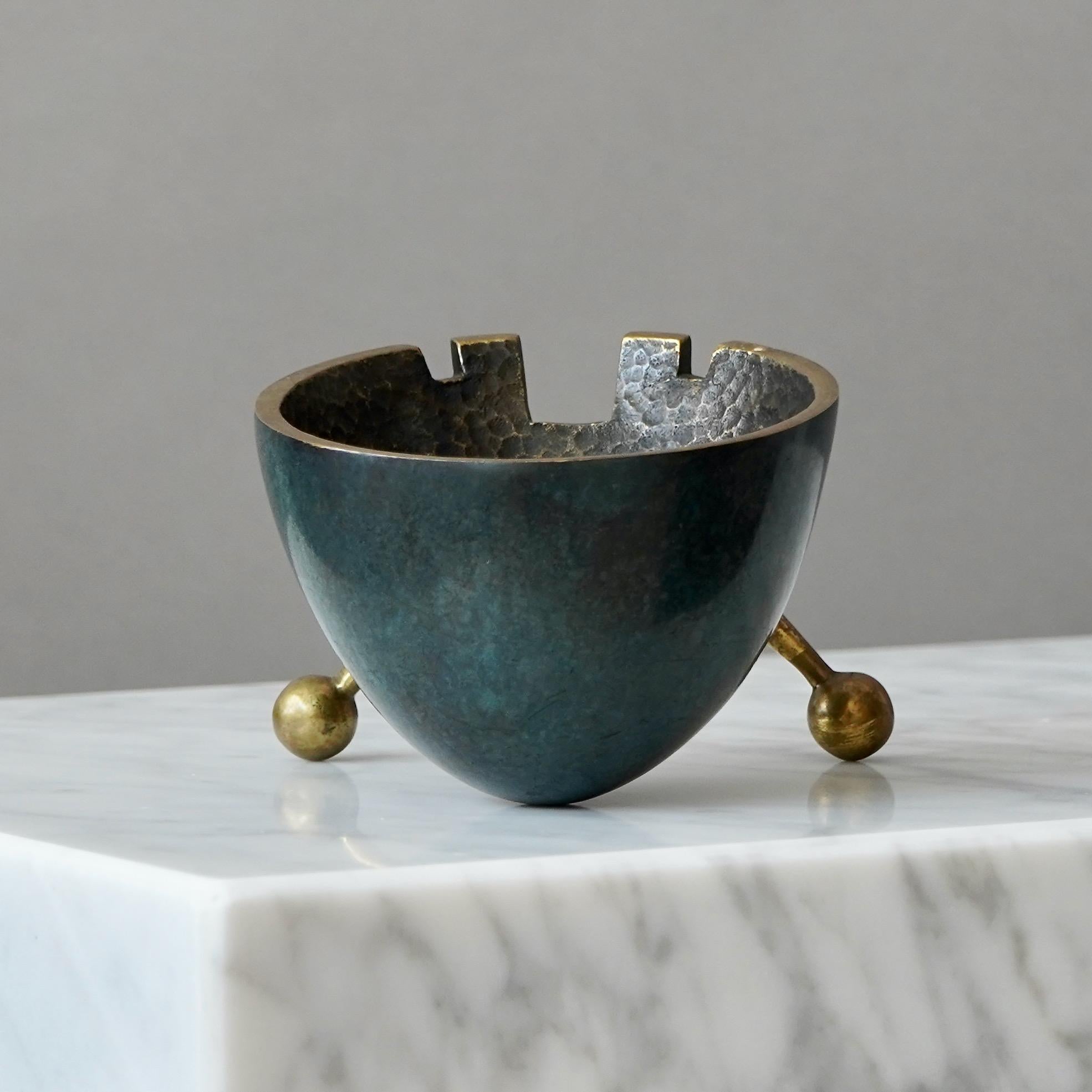 Maurice Ascalon Solid Bronze Bowl / Snail Sculpture for Pal-Bell, 1950s 5