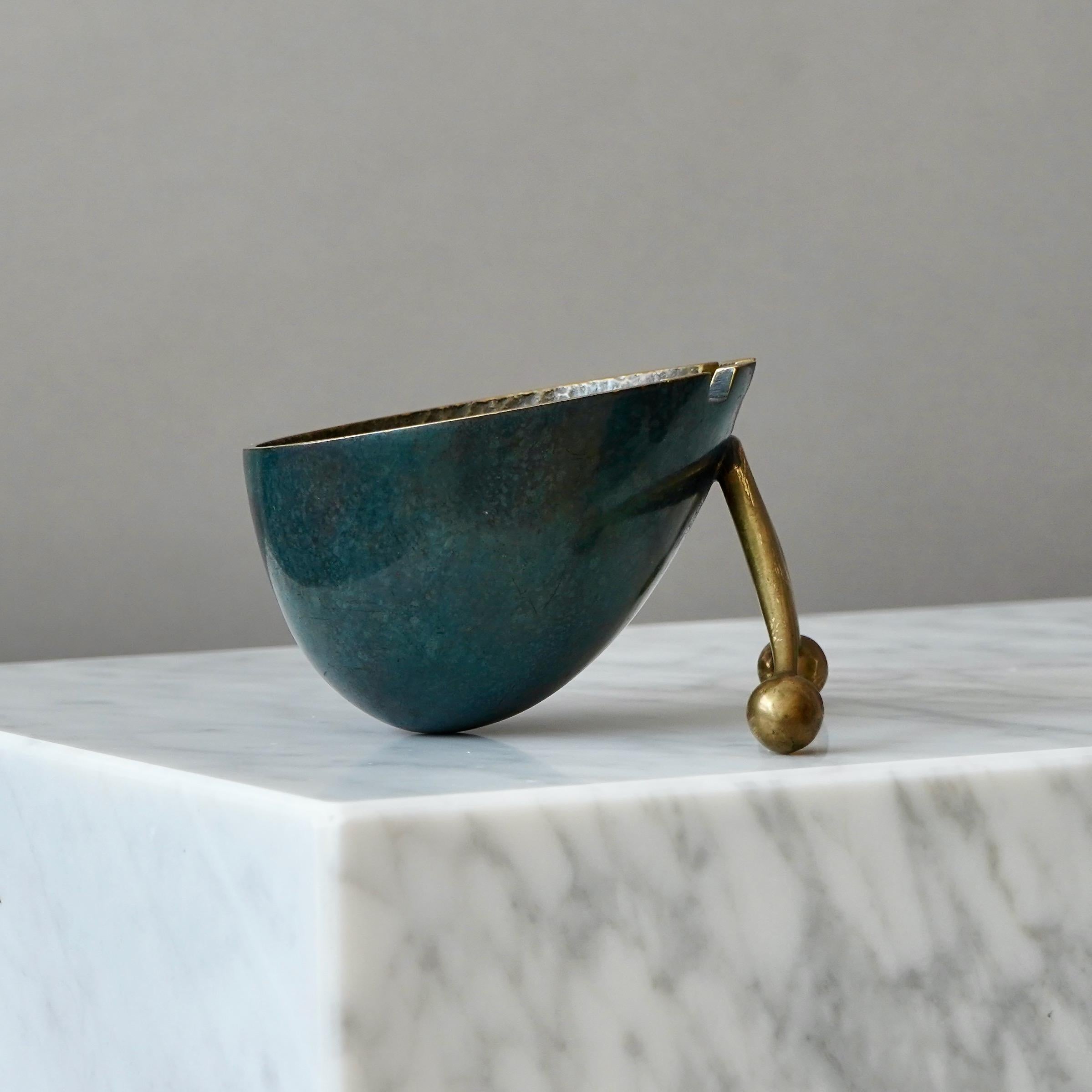 Maurice Ascalon Solid Bronze Bowl / Snail Sculpture for Pal-Bell, 1950s 6