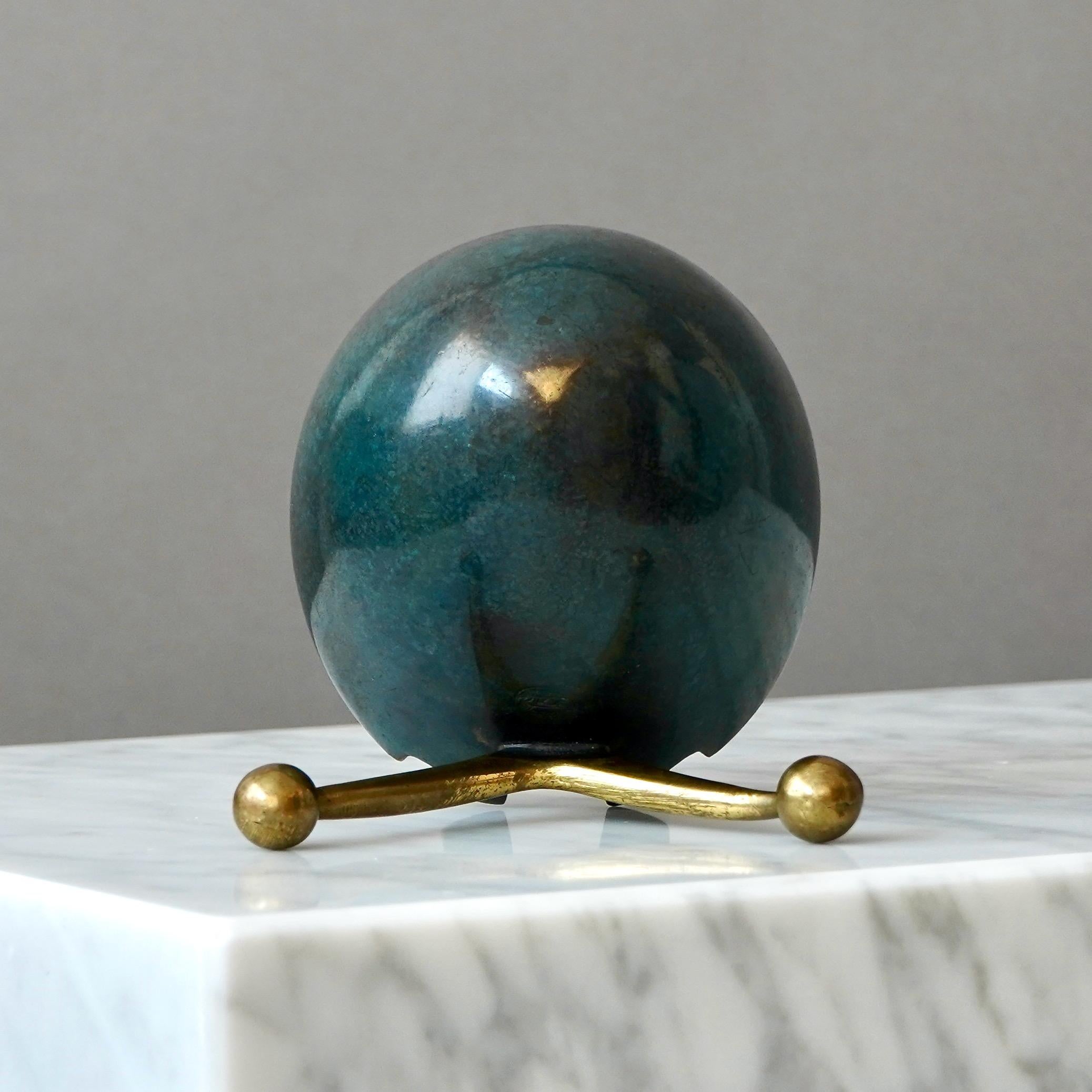 Maurice Ascalon Solid Bronze Bowl / Snail Sculpture for Pal-Bell, 1950s 7