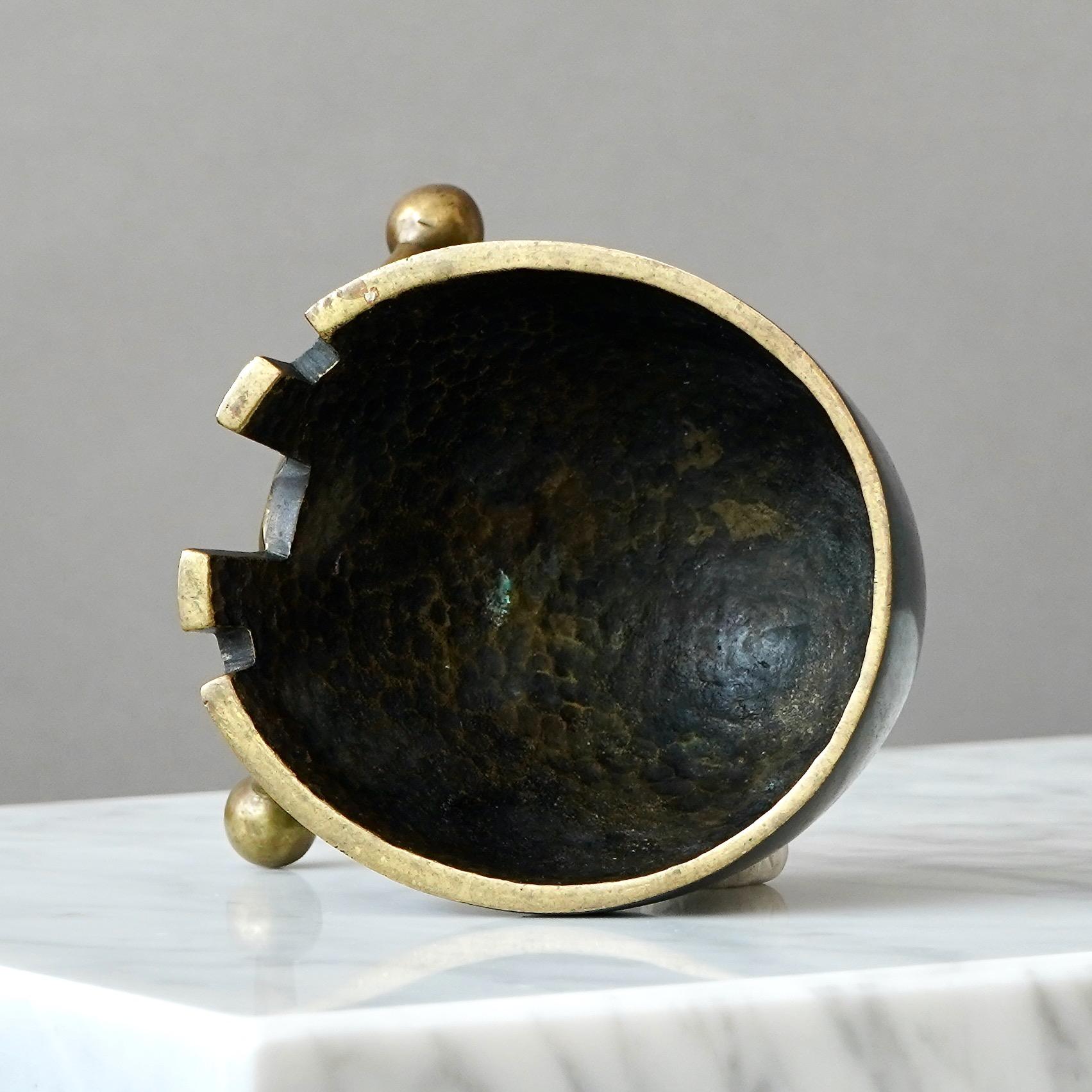 Cast Maurice Ascalon Solid Bronze Bowl / Snail Sculpture for Pal-Bell, 1950s