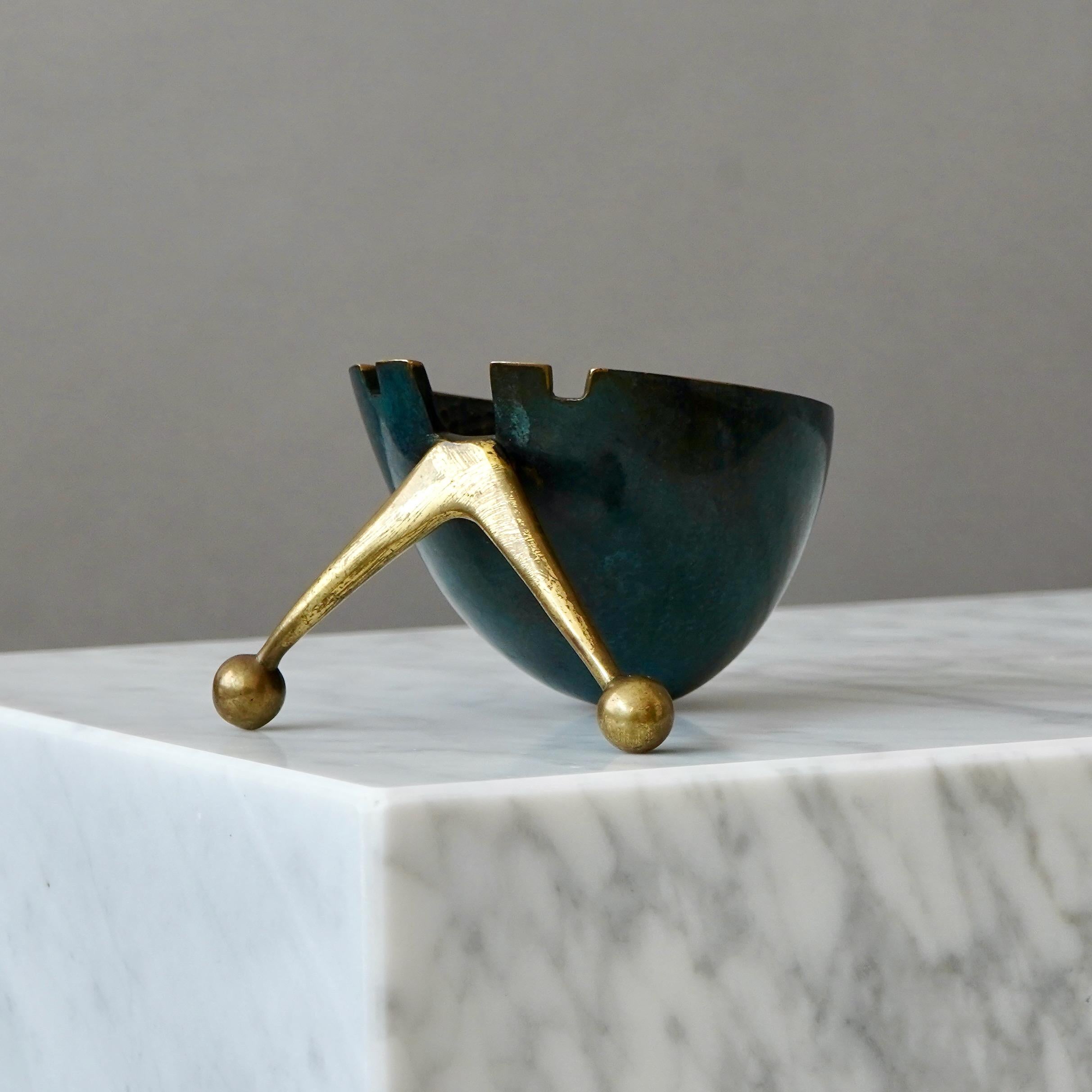 20th Century Maurice Ascalon Solid Bronze Bowl / Snail Sculpture for Pal-Bell, 1950s