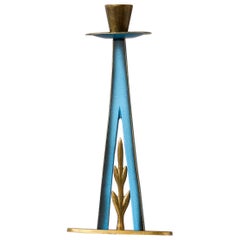 Maurice Ascalon Solid Bronze Candlestick for Pal-Bell, 1950s