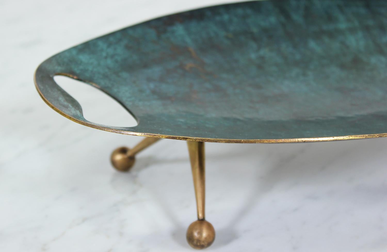 Maurice Ascalon Verdigris Bronze Tray for Pal-Bell Co. In Good Condition In Los Angeles, CA