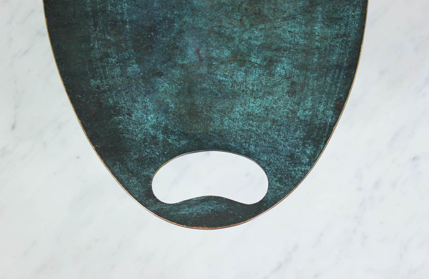 Mid-20th Century Maurice Ascalon Verdigris Bronze Tray for Pal-Bell Co.