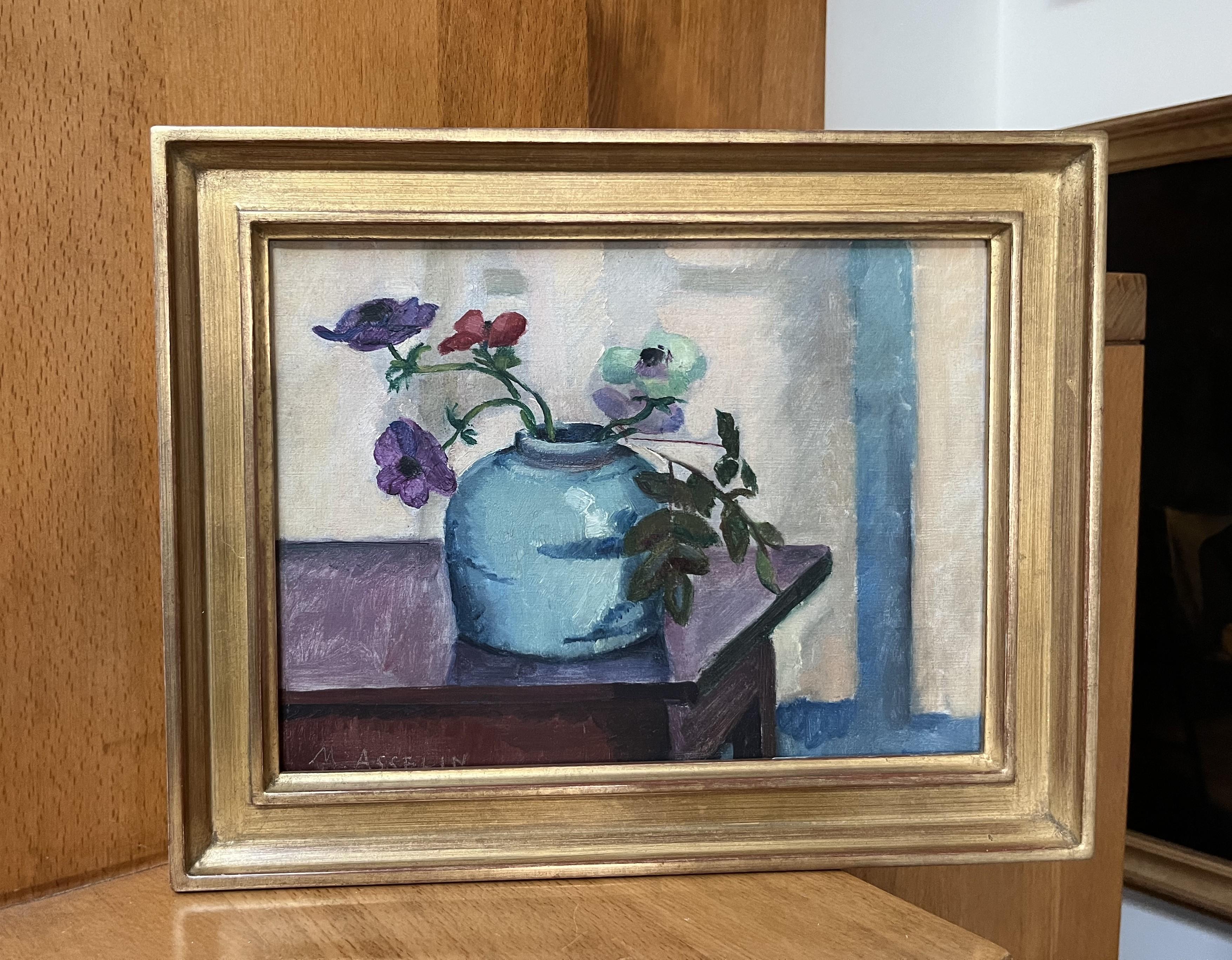 Maurice Asselin (1882-1947) Un bouquet di anemoni, olio firmato  pittura in vendita 6