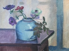 Maurice Asselin (1882-1947) Ramo de anémonas, Óleo firmado  pintura