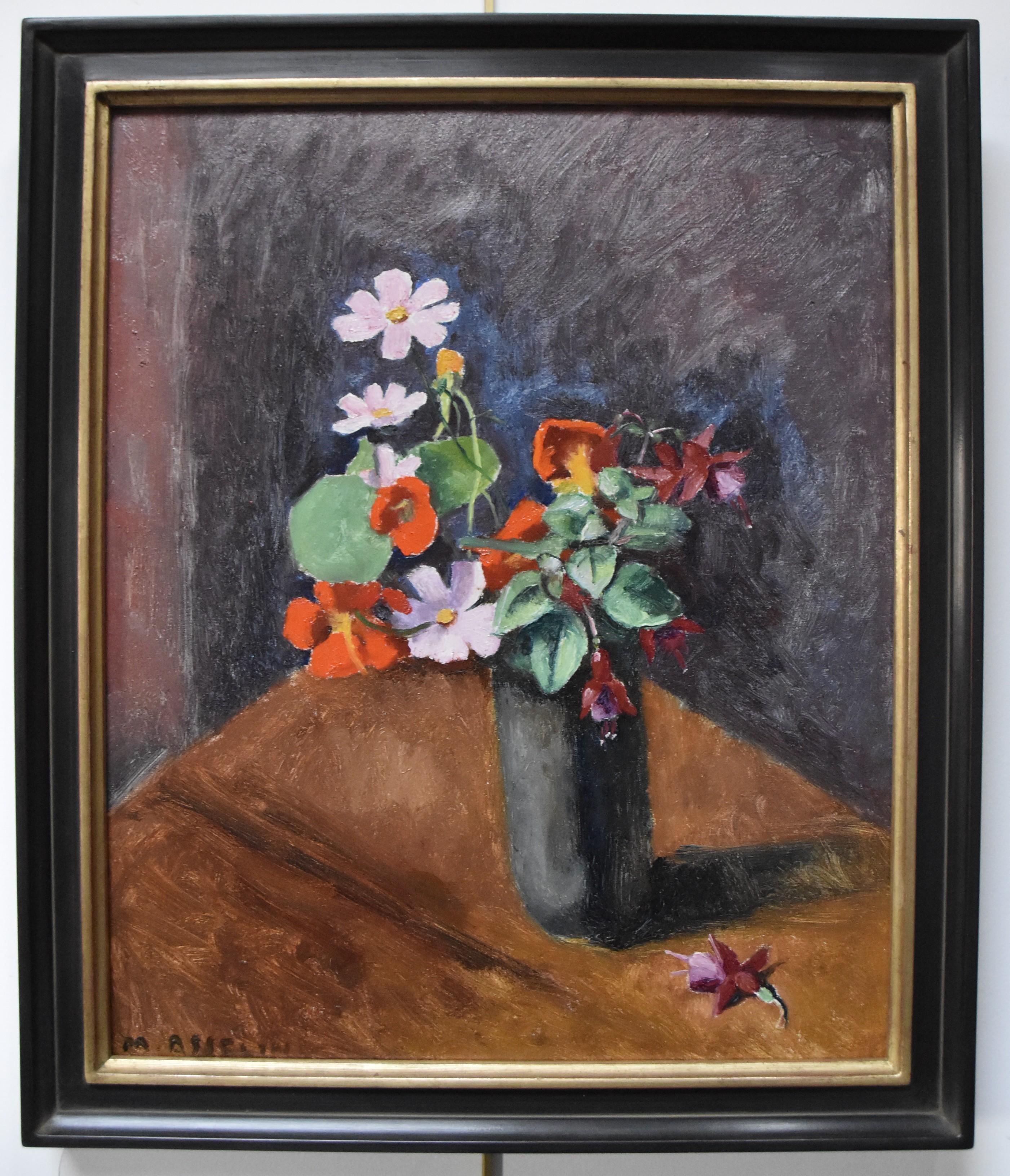 Maurice Asselin (1882-1947) Un banc de fleurs dans un vase, signé huile sur toile en vente 1