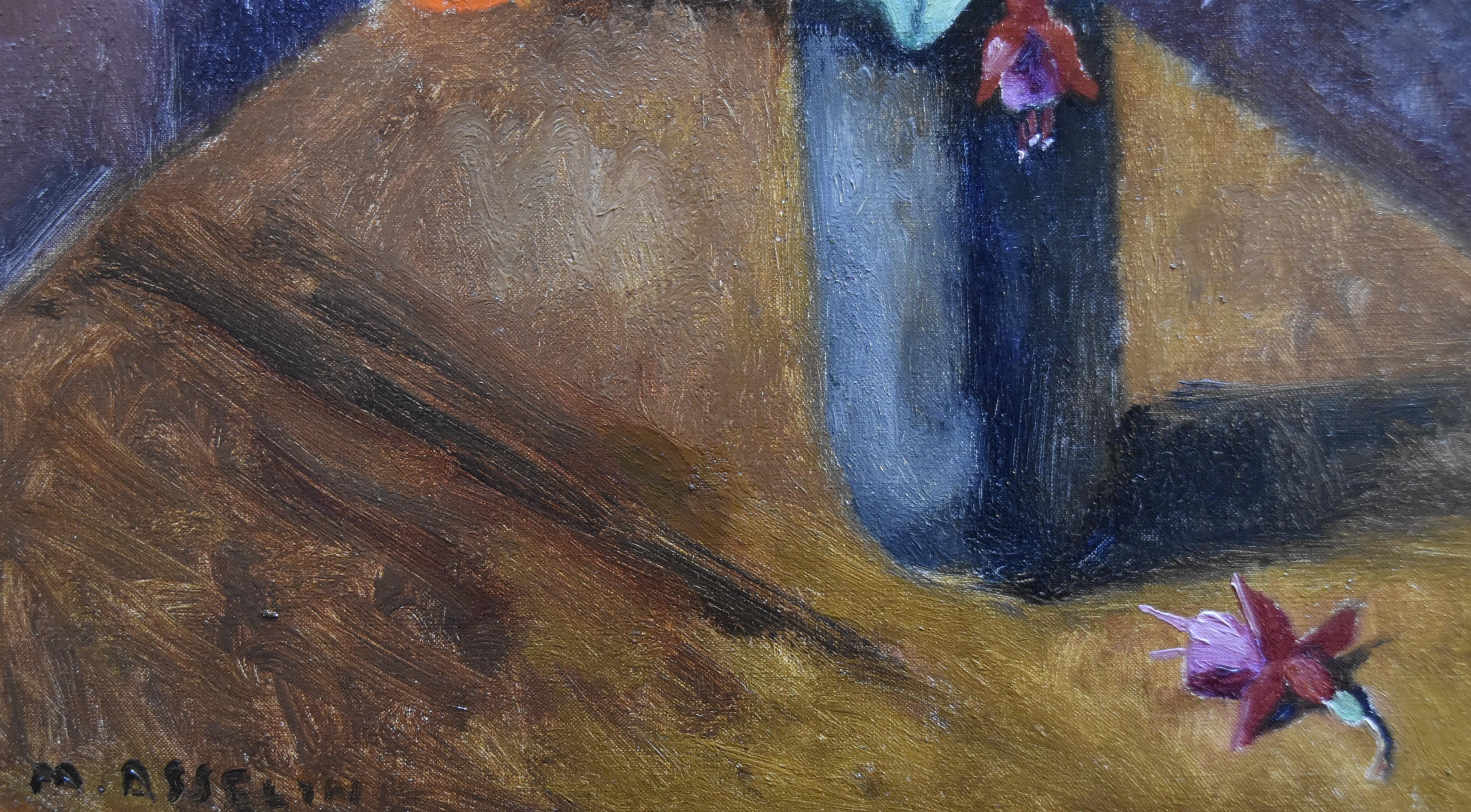 Maurice Asselin (1882-1947) Un banc de fleurs dans un vase, signé huile sur toile en vente 2