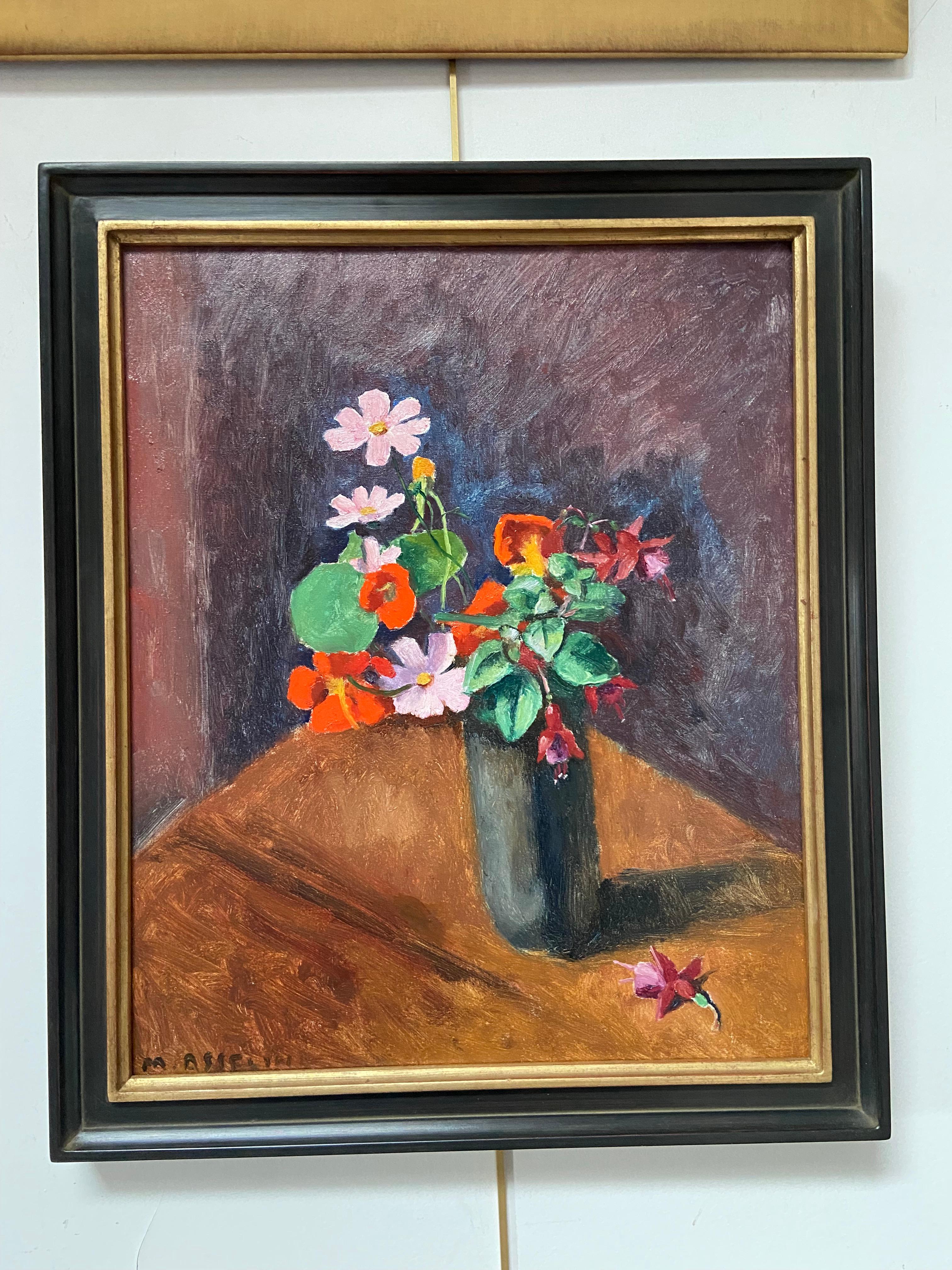 Maurice Asselin (1882-1947) A Bunch of flowers in a vase, Signed oil on canvas For Sale 7