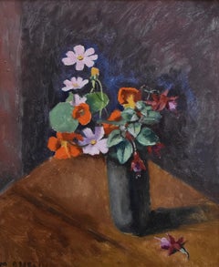 Vintage Maurice Asselin (1882-1947) A Bunch of flowers in a vase, Signed oil on canvas