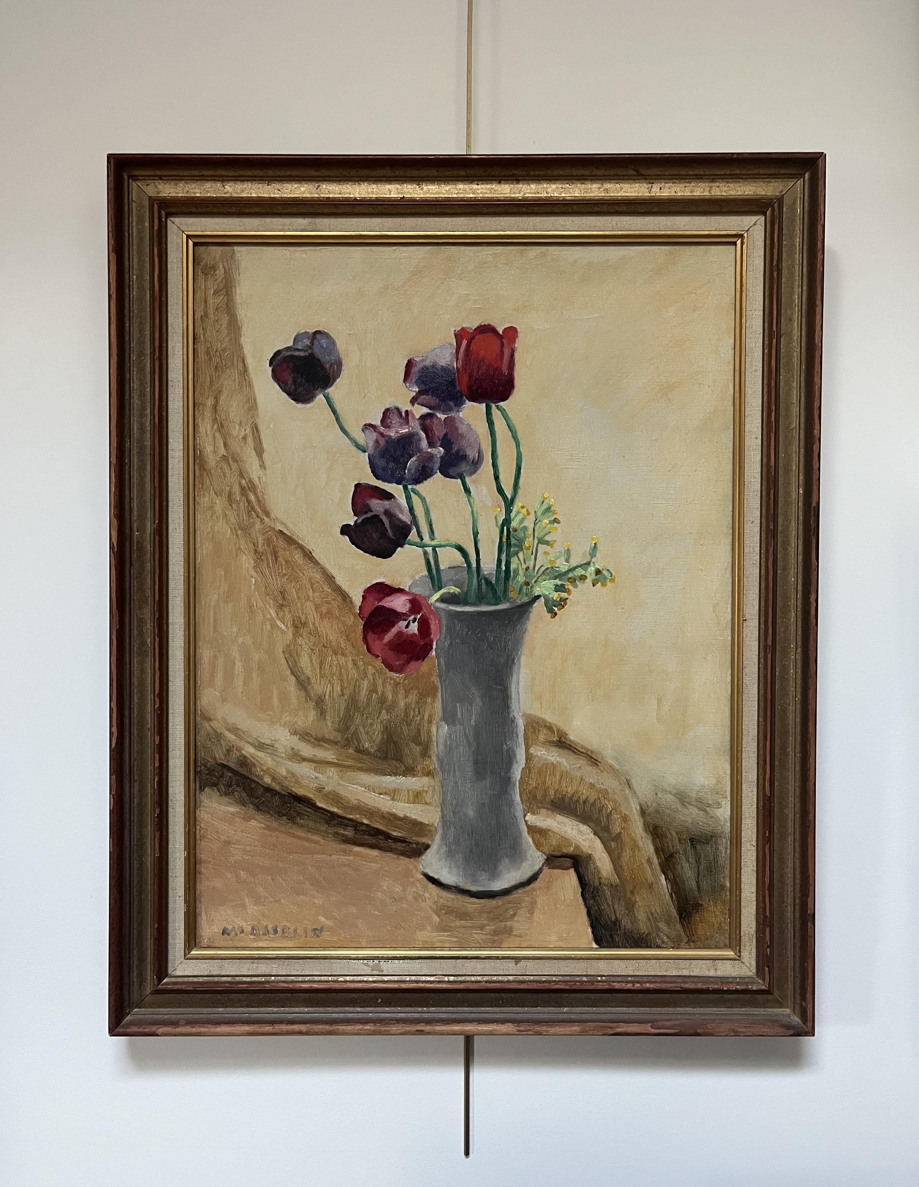 Maurice Asselin (1882-1947) Ein Tulpenstrauß, Signiertes Ölgemälde im Angebot 3