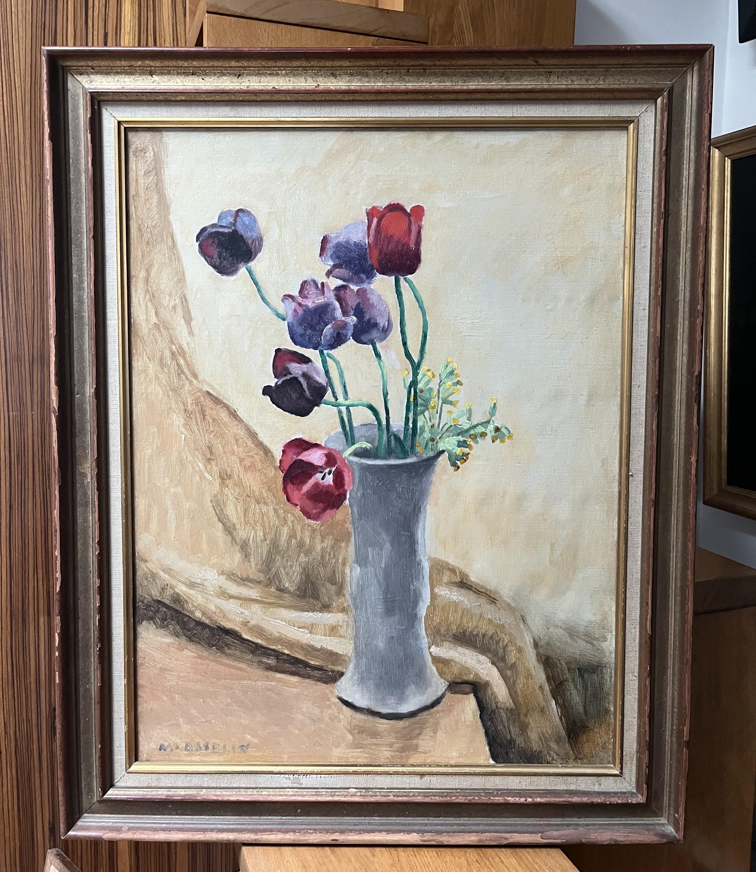 Maurice Asselin (1882-1947) Ein Tulpenstrauß, Signiertes Ölgemälde im Angebot 4