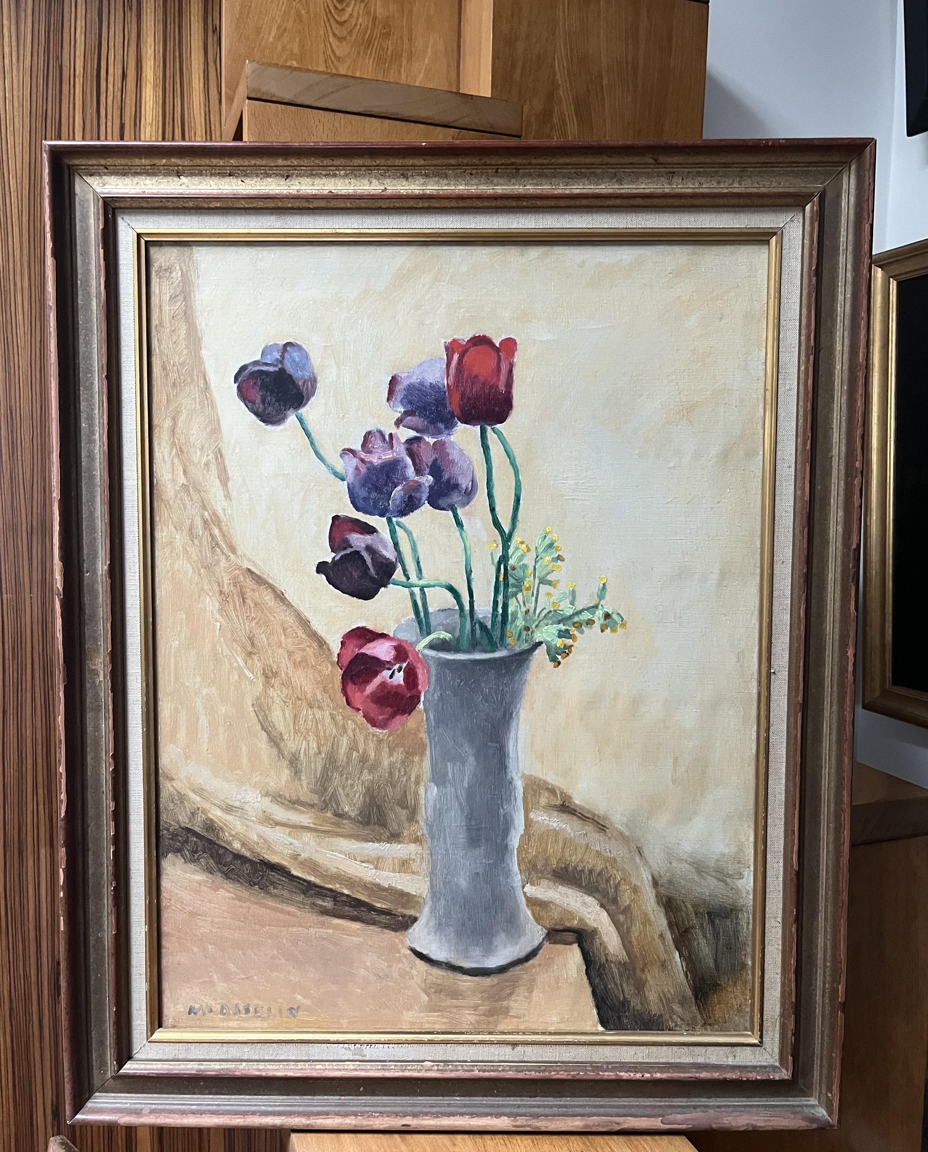 Maurice Asselin (1882-1947) Ein Tulpenstrauß, Signiertes Ölgemälde im Angebot 5