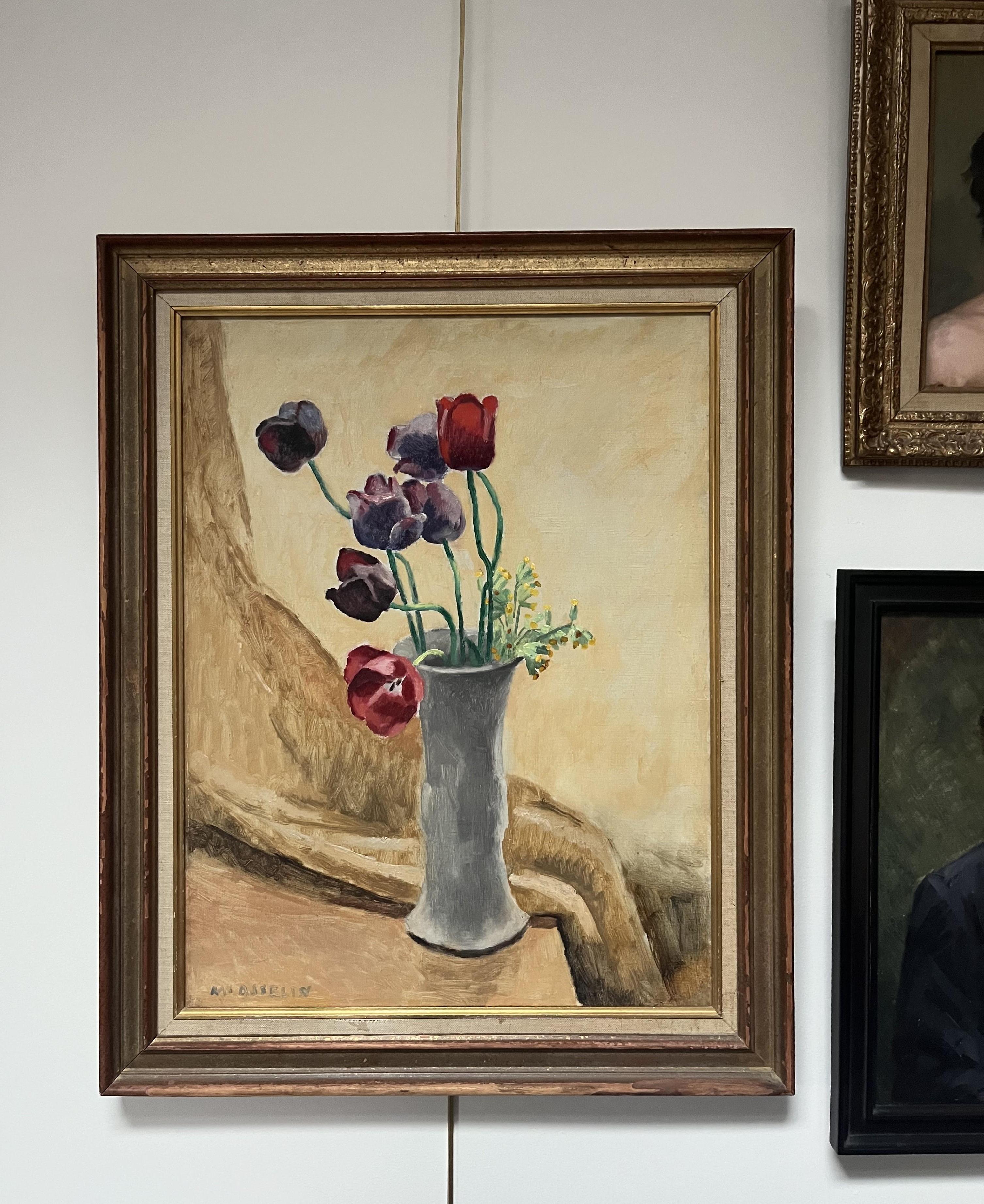 Maurice Asselin (1882-1947) Ein Tulpenstrauß, Signiertes Ölgemälde im Angebot 8