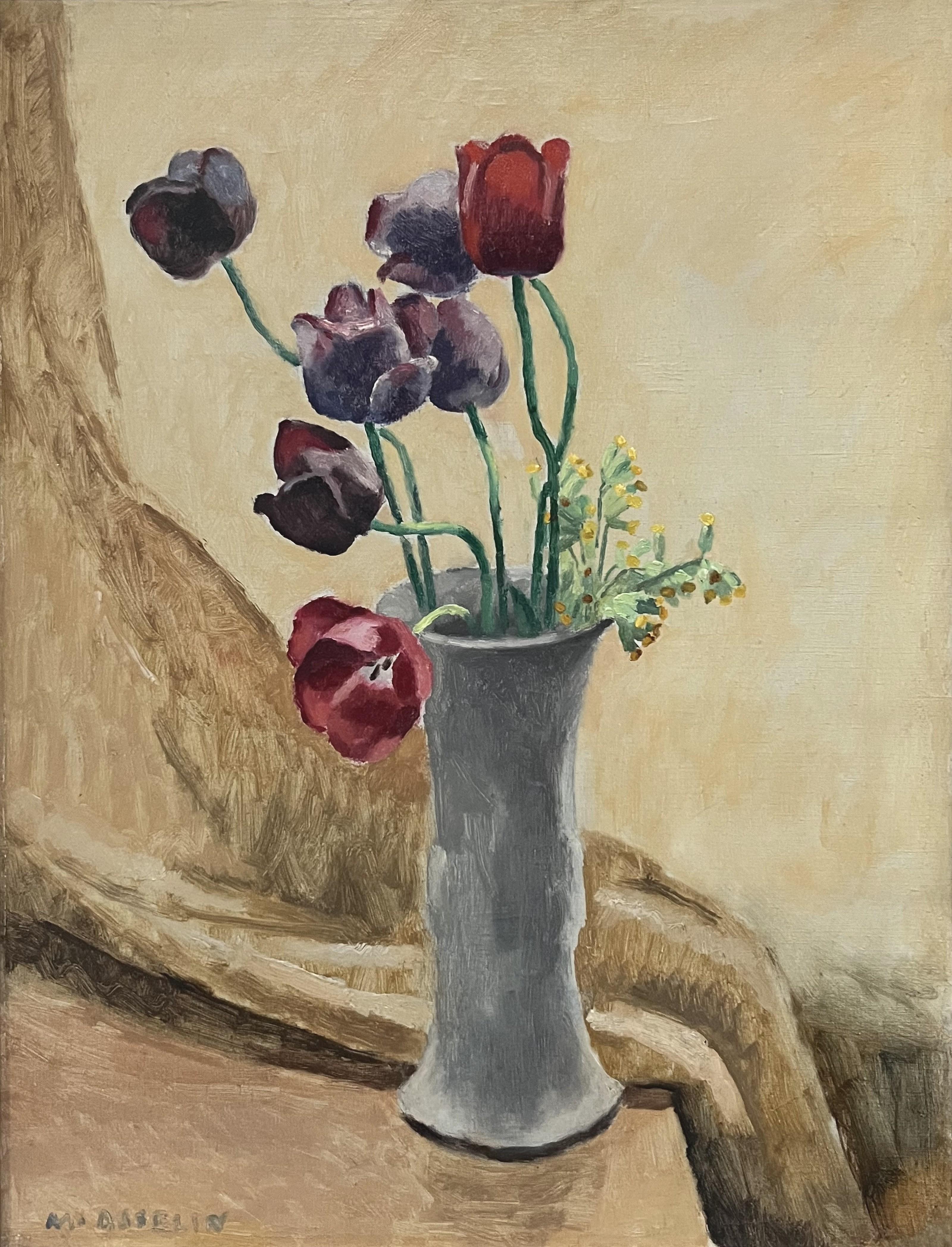 Maurice Asselin (1882-1947) Ein Tulpenstrauß, Signiertes Ölgemälde