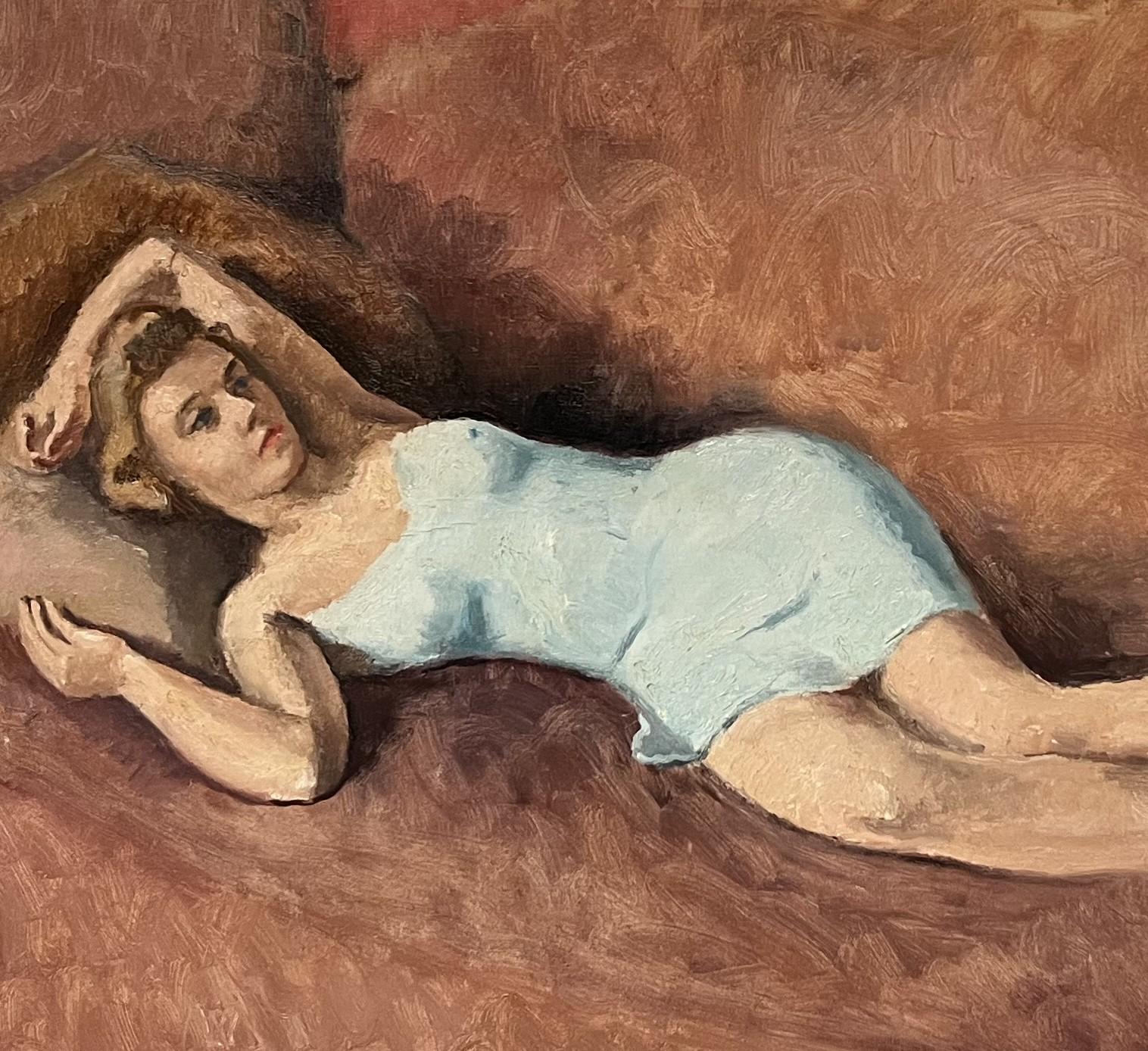 Maurice Asselin (1882-1947) Una joven reclinada, óleo sobre lienzo firmado en venta 6