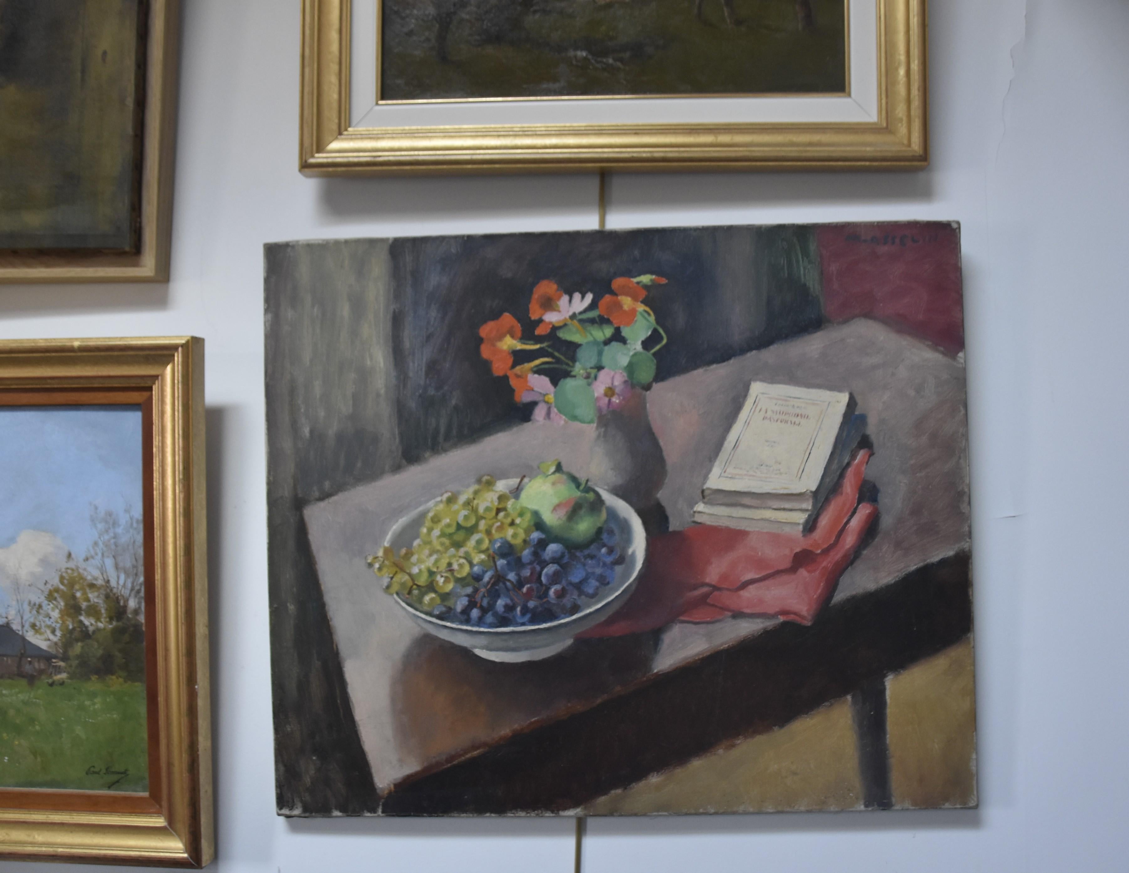 Maurice Asselin (1882-1947) A Still life with a book, oil on canvas, signed For Sale 9