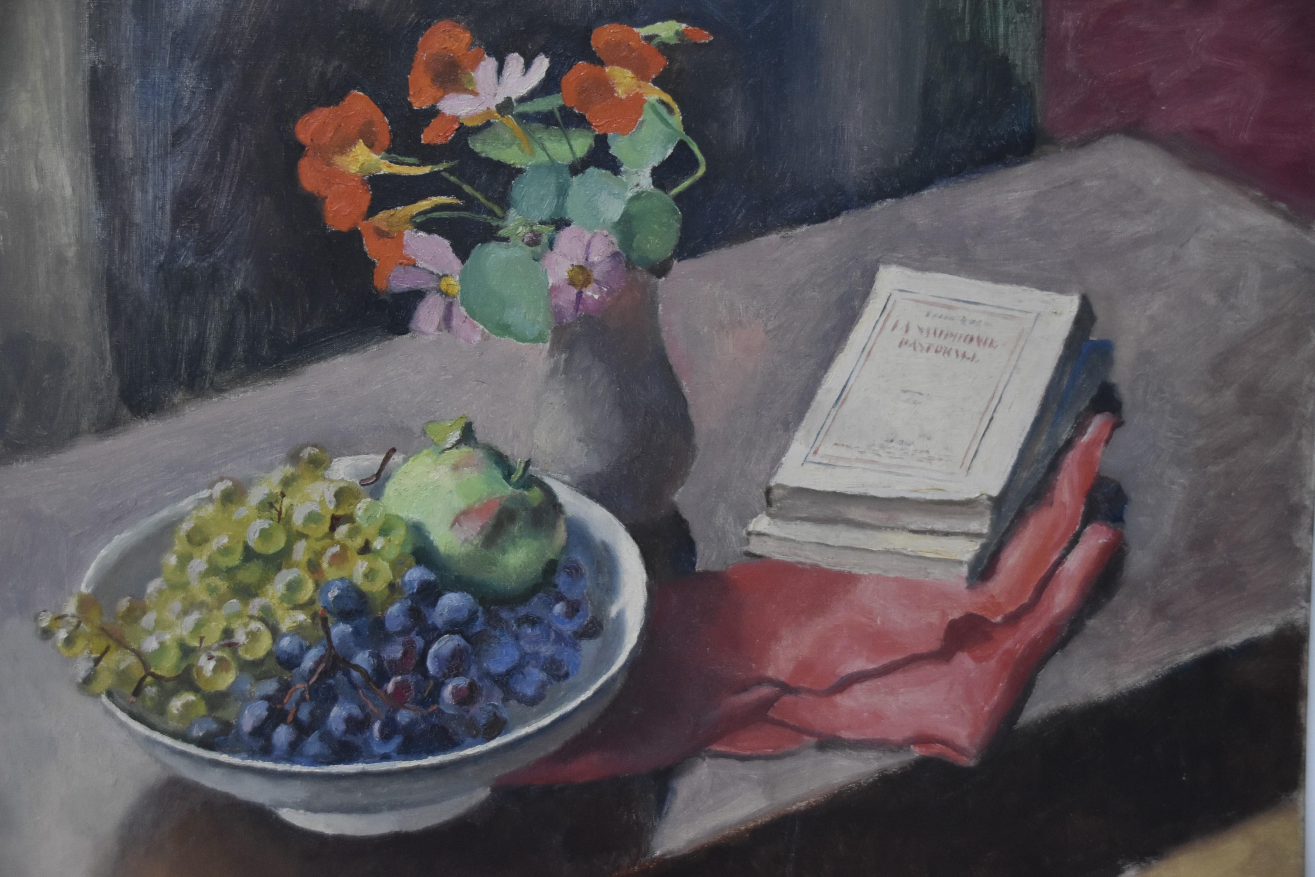 Maurice Asselin (1882-1947) Natura morta con libro, olio su tela, firmato in vendita 3