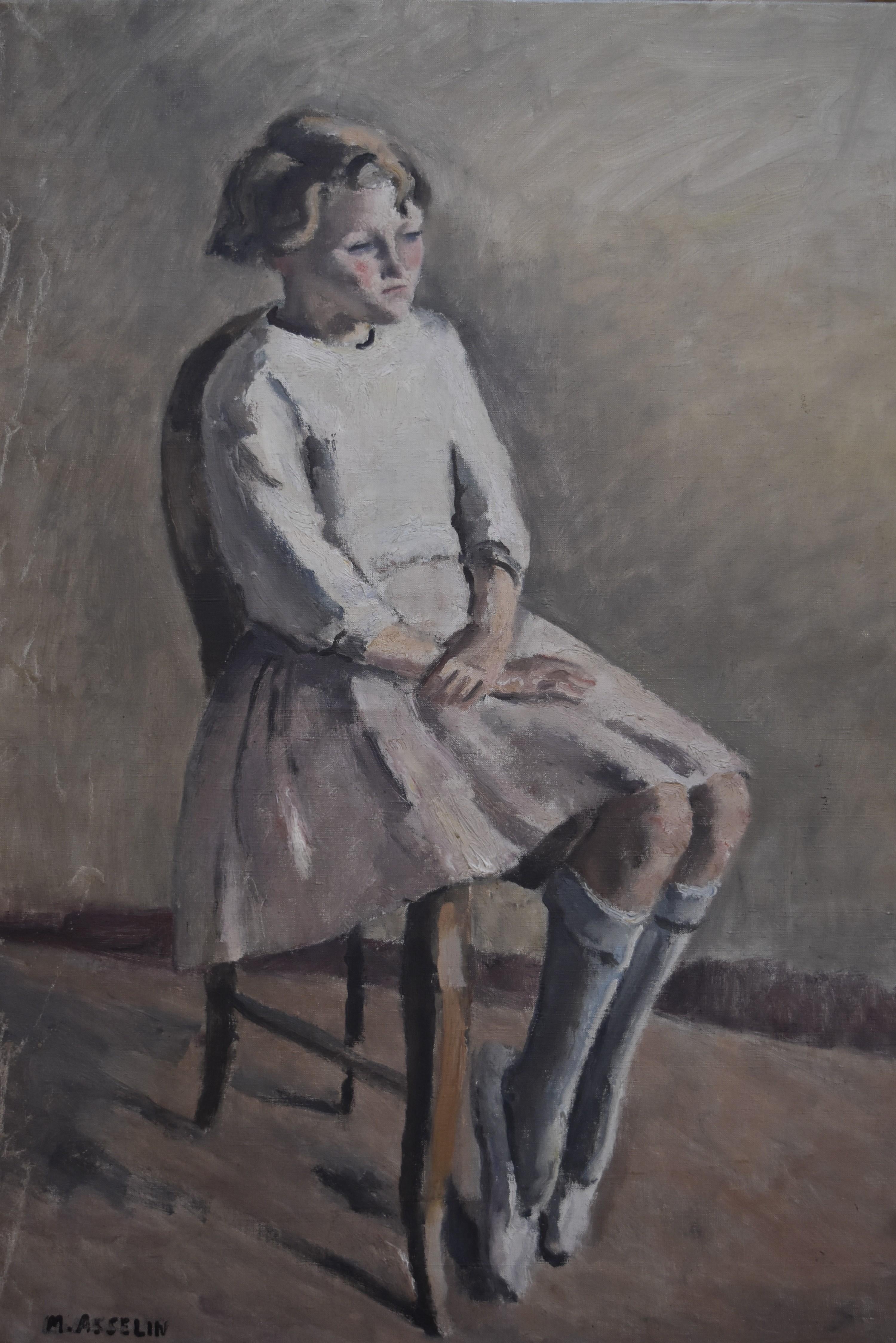 Maurice Asselin (1882-1947) 
A young girl in white
Signed lower right
Oil on canvas.
70 x 50 cm
In quite good condition, rubbings along the left border (see photographs please)
No frame

Maurice Asselin is a painter and engraver, member of the