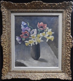 Maurice Asselin (1882-1947) Anemones und Gänseblümchen, signiert Öl auf Leinwand