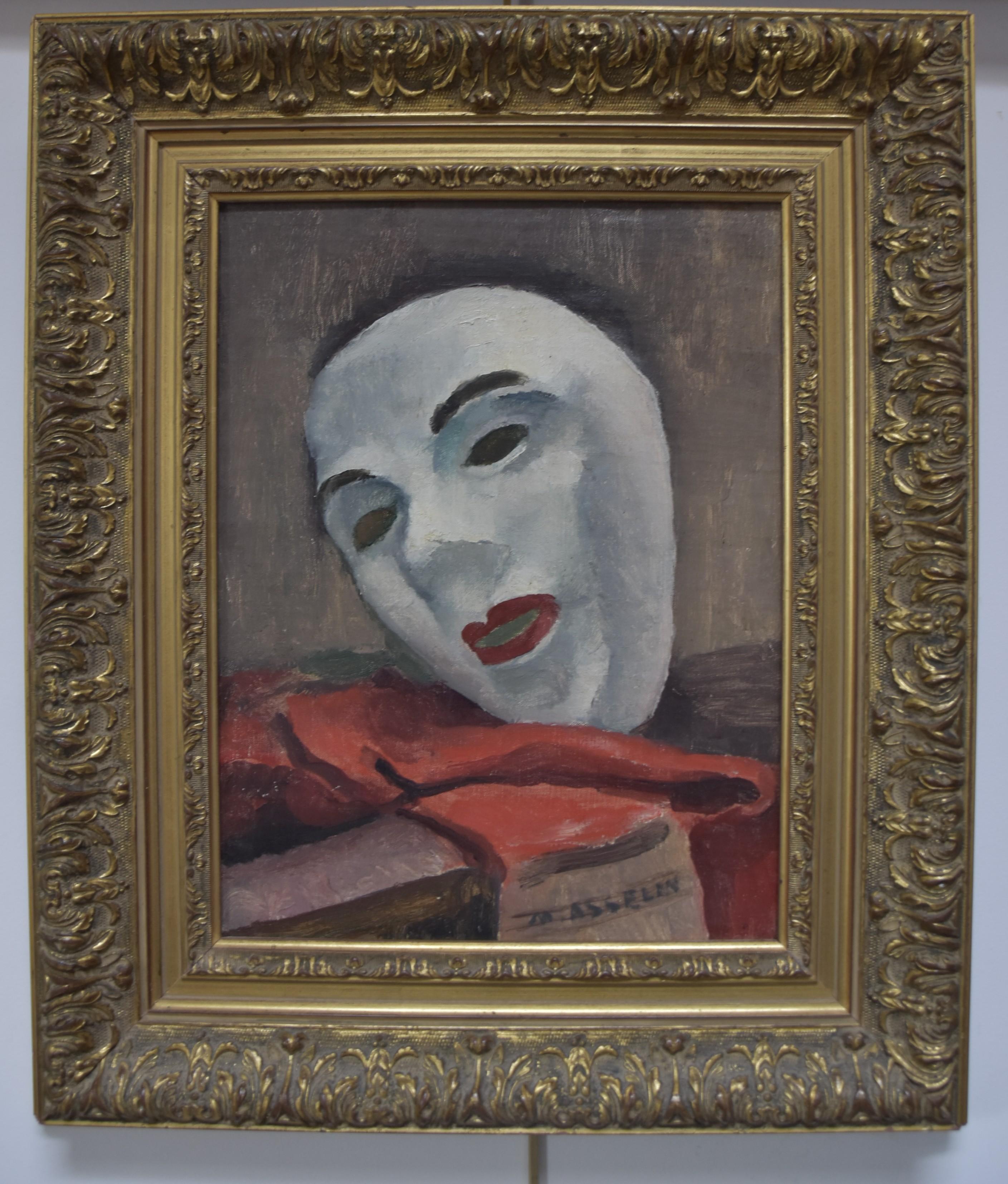 Maurice Asselin (1882-1947) Le Masque Blanc, Öl auf Leinwand, signiert im Angebot 1