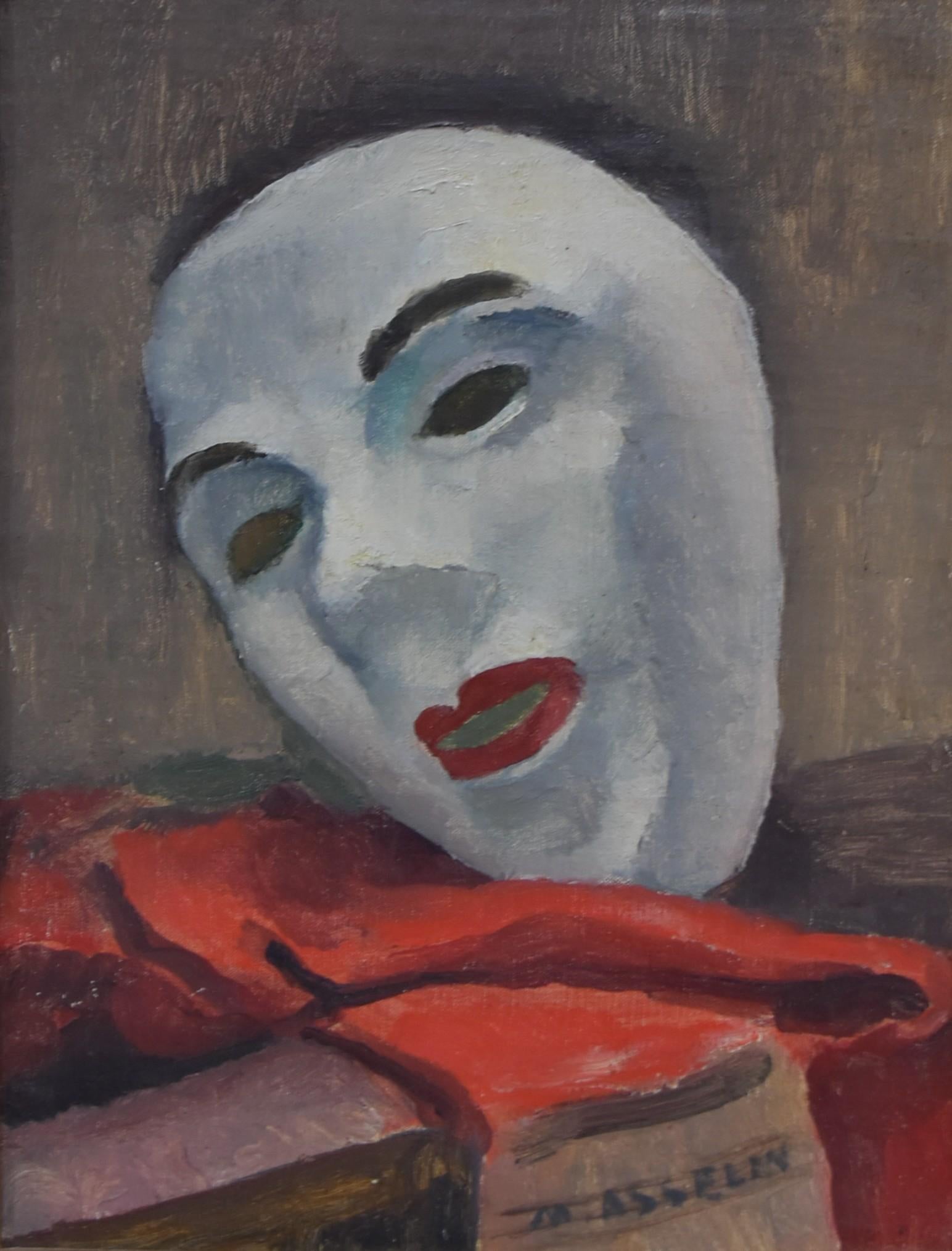 Maurice Asselin (1882-1947) 
Le Masque blanc (The White Mask)
Signed lower right,  
Oil on canvas
35 x 27 cm
In good condition
In its vintage frame : 51 x 43.5 cm

The white mask is an element that can be found in other still lifes by Maurice