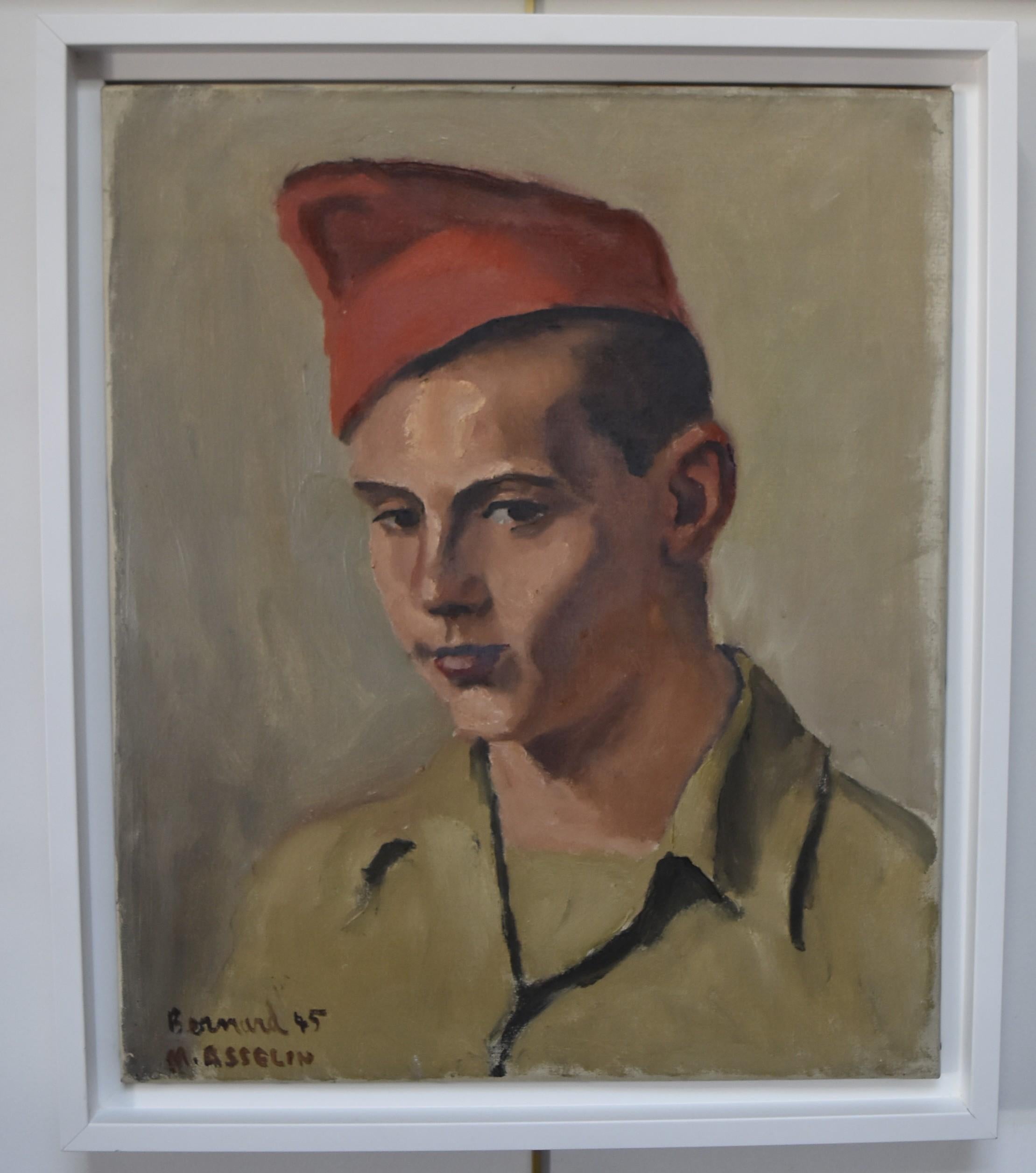Maurice Asselin (1882-1947) Porträt von Bernard in Uniform, 1945, Öl auf Leinwand 1