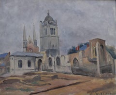Signiertes Ölgemälde auf Leinwand von Saint Paul Church in Orleans (82-1947) von Maurice Asselin