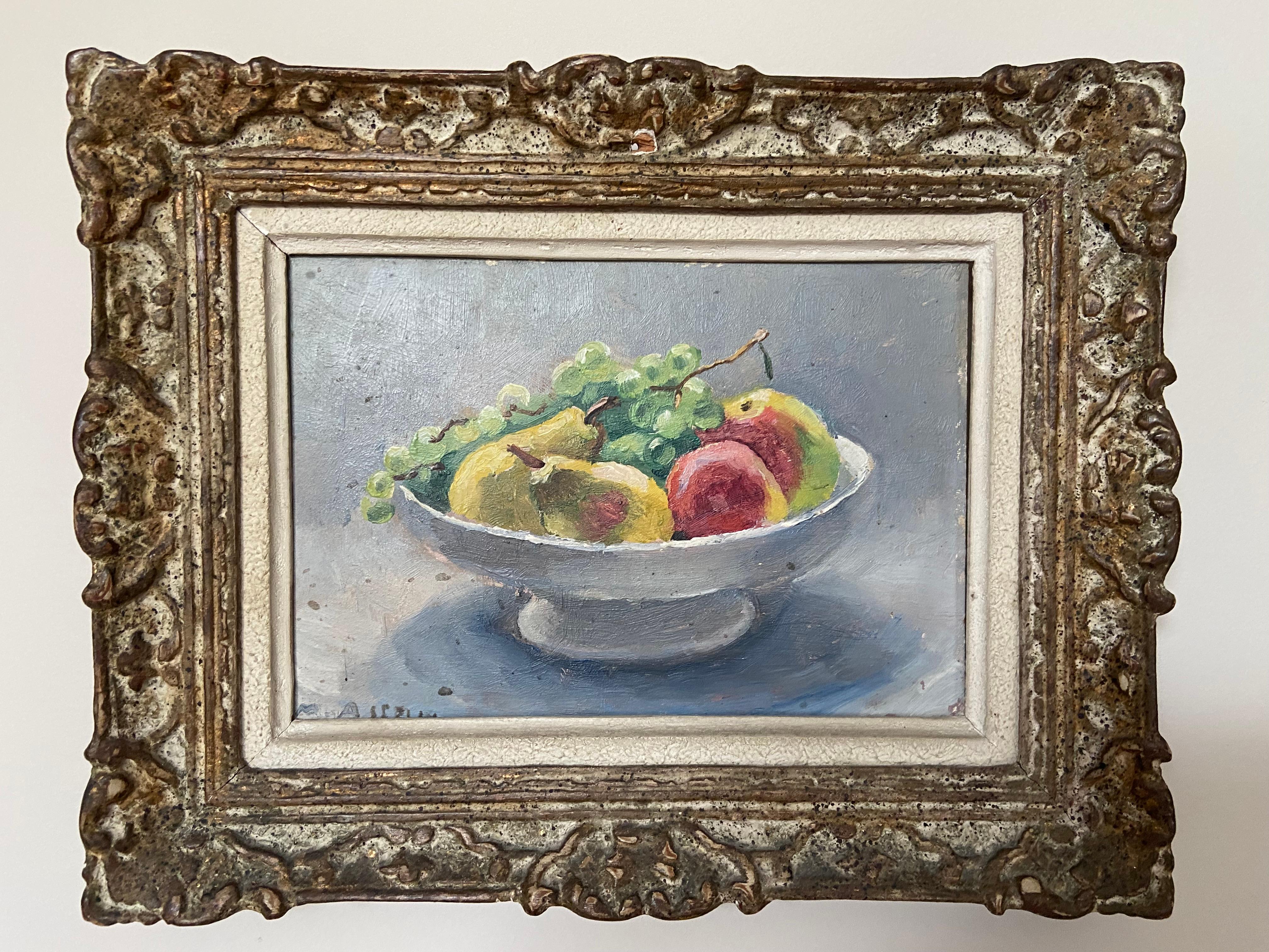 Maurice Asselin (1882-1947) Natura morta con frutta, olio firmato  pittura in vendita 1