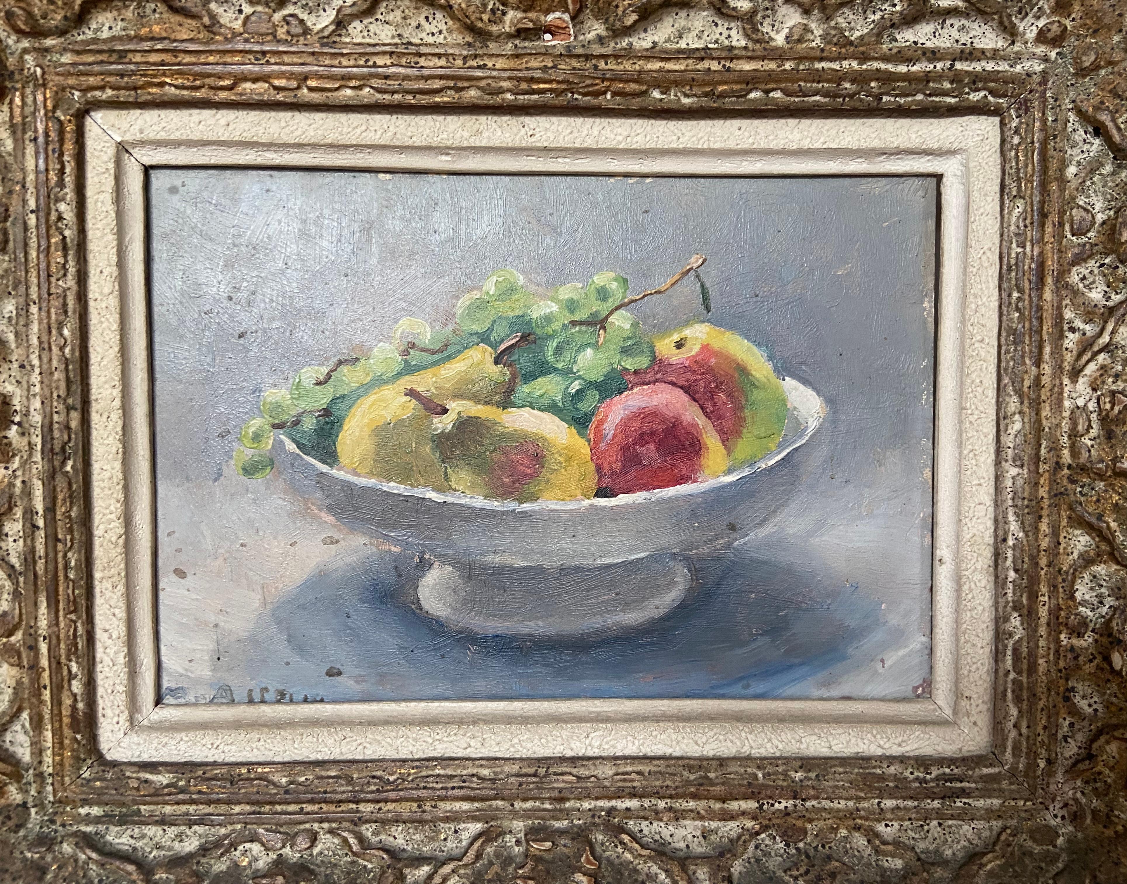 Maurice Asselin (1882-1947) Natura morta con frutta, olio firmato  pittura in vendita 2