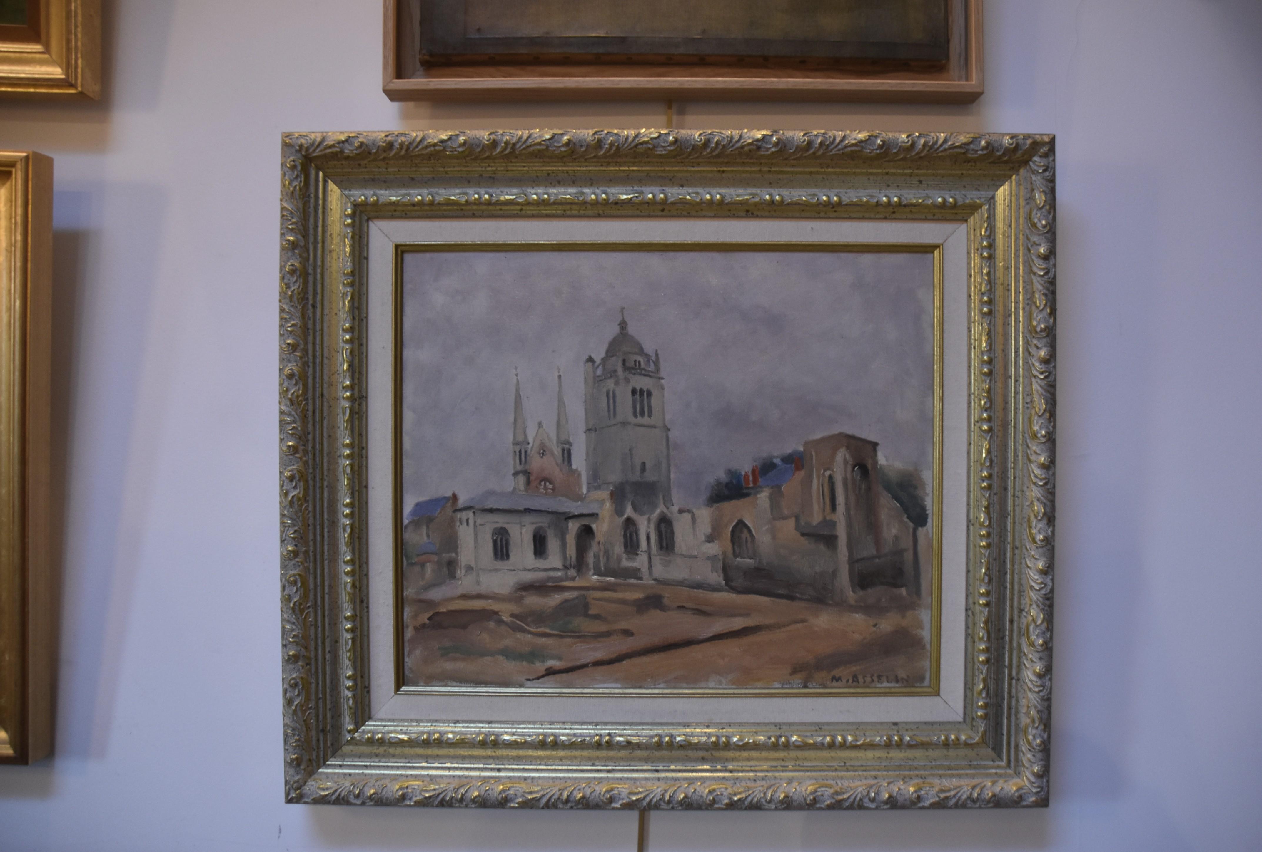 Maurice Asselin (1882-1947) Chiesa di San Paolo a Orleans, olio su tela firmato in vendita 3